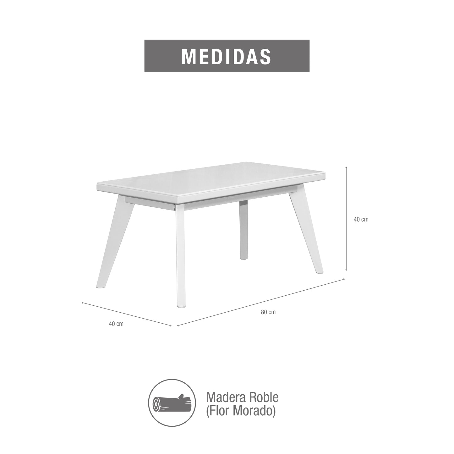 MESA CENTRO SEÚL BLANCO - BLANCO