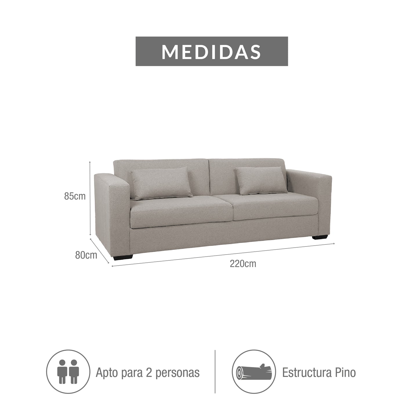 SOFA CAMA HUNTER TAUPE