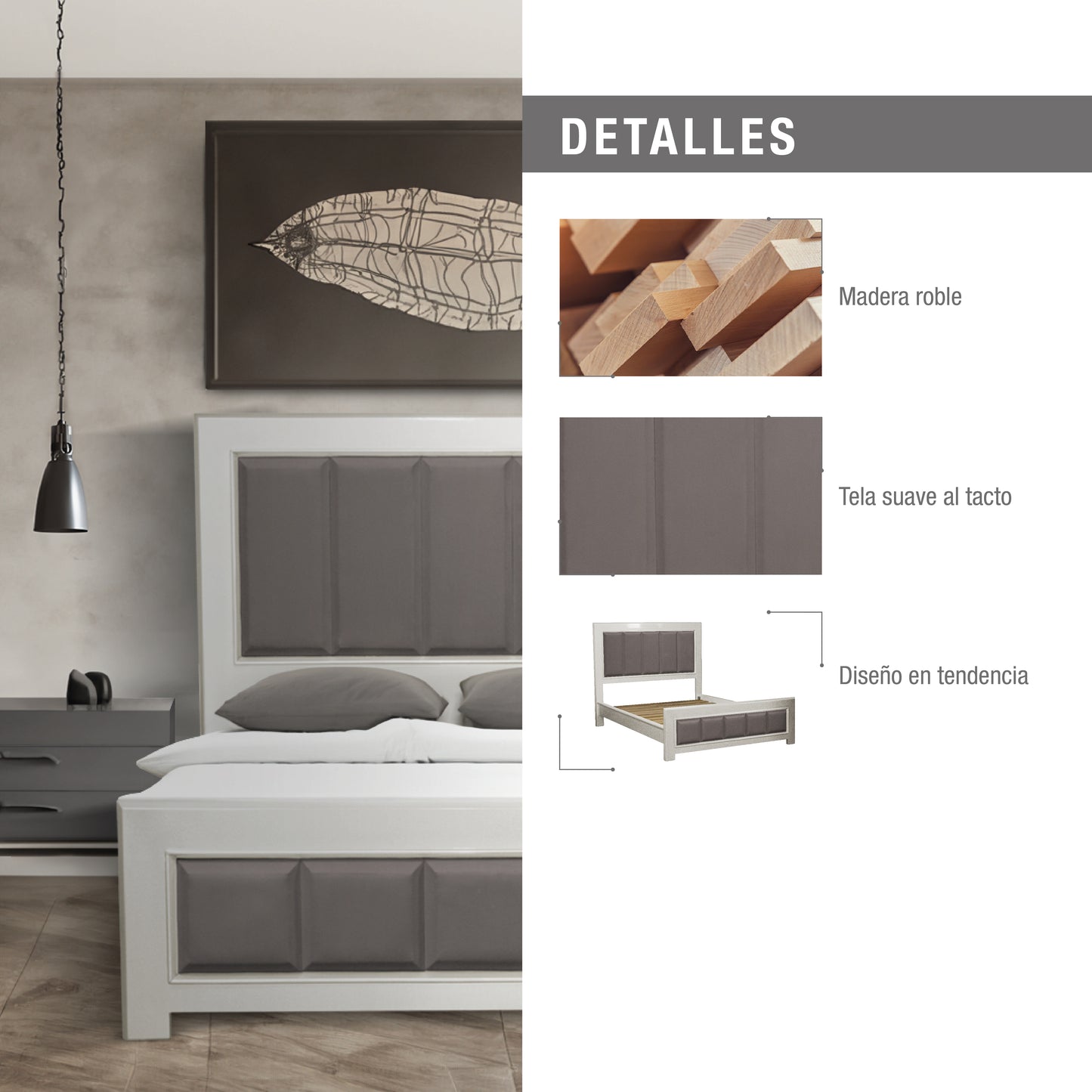 CAMA 140 OXFORD PERLA TAUPE