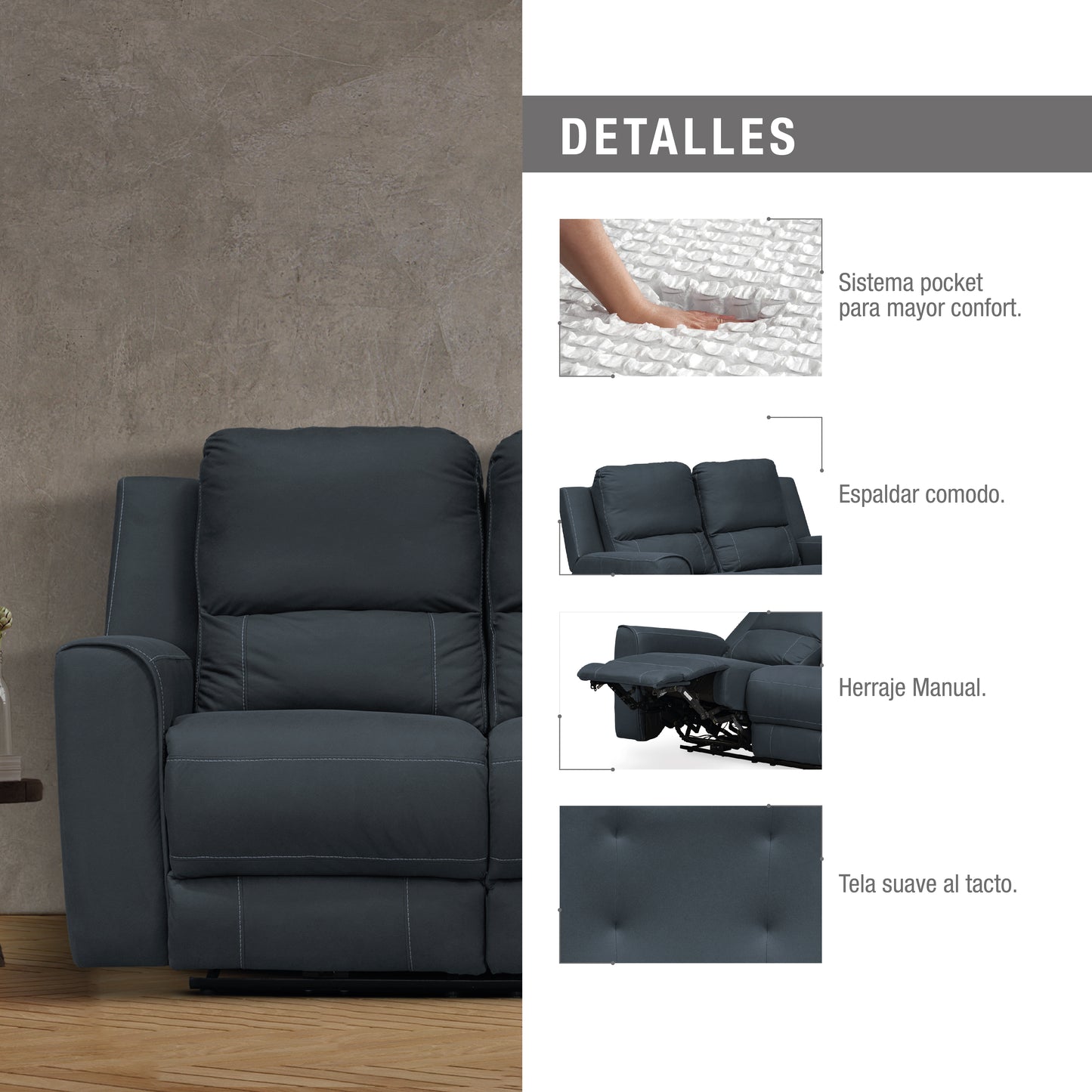 RECLINABLE 2 PUESTOS DUKE MANUAL PETROLEO