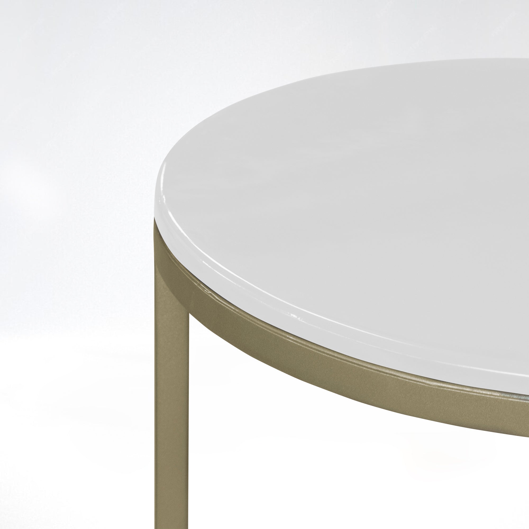 Mesa de centro nova blanco perla champán