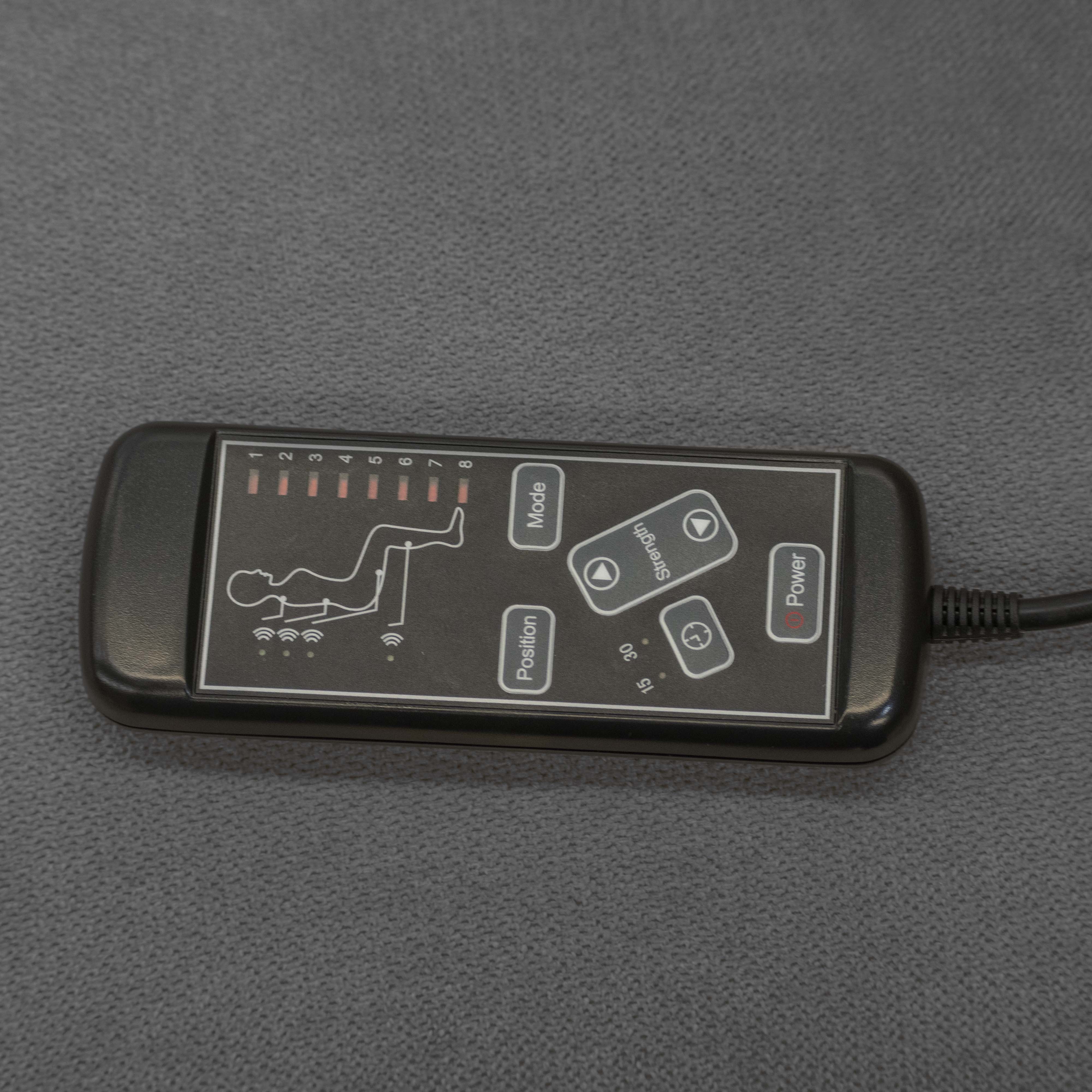 Silla reclinable estatica houston con masaje microfibra gris plomo