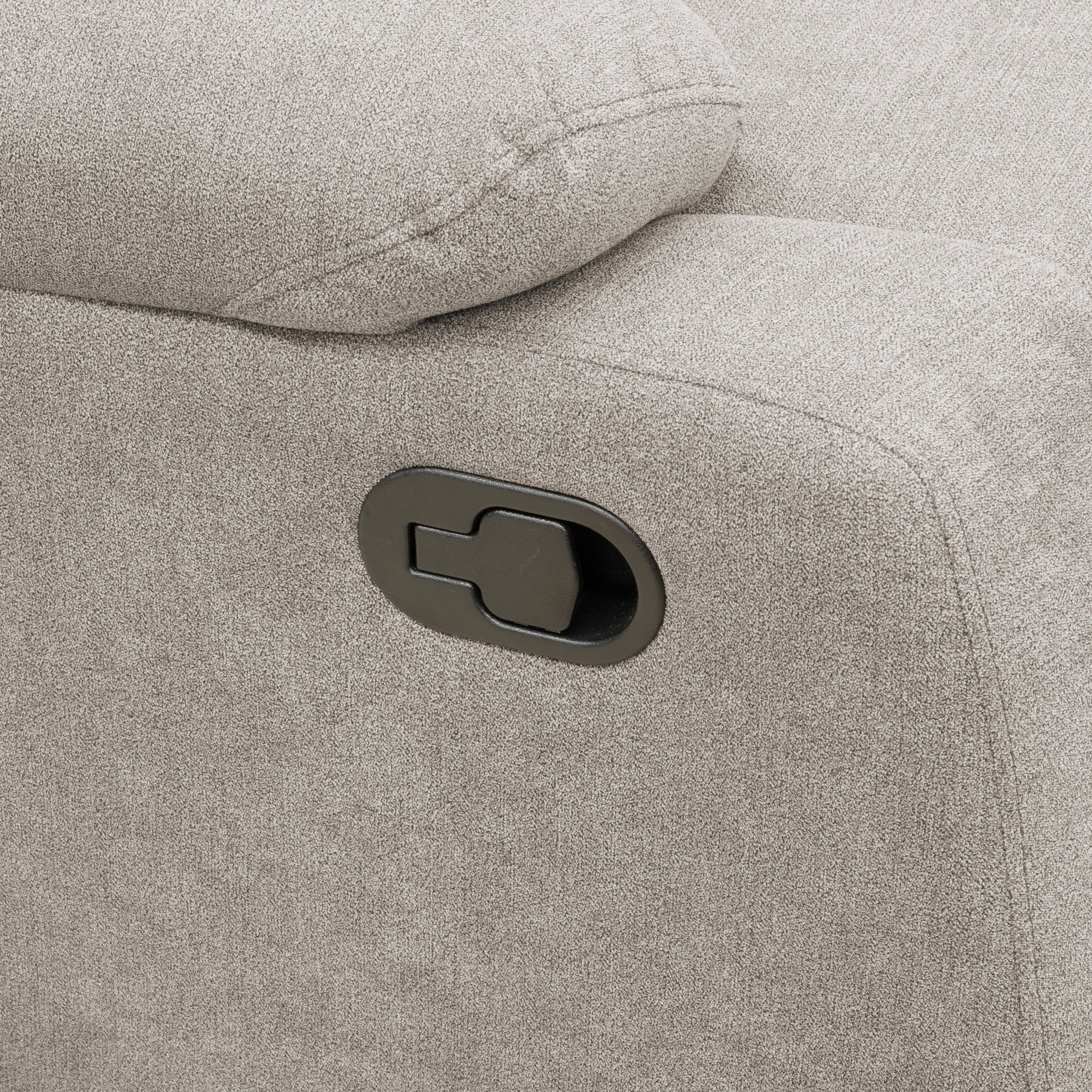 Silla reclinable velara 1 puesto microfibra plata