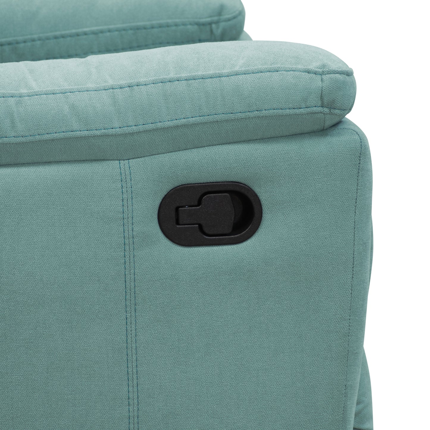 SILLA RECLINABLE MECEDORA GIRATORIA MARSELLA MICROFIBRA. AQUA
