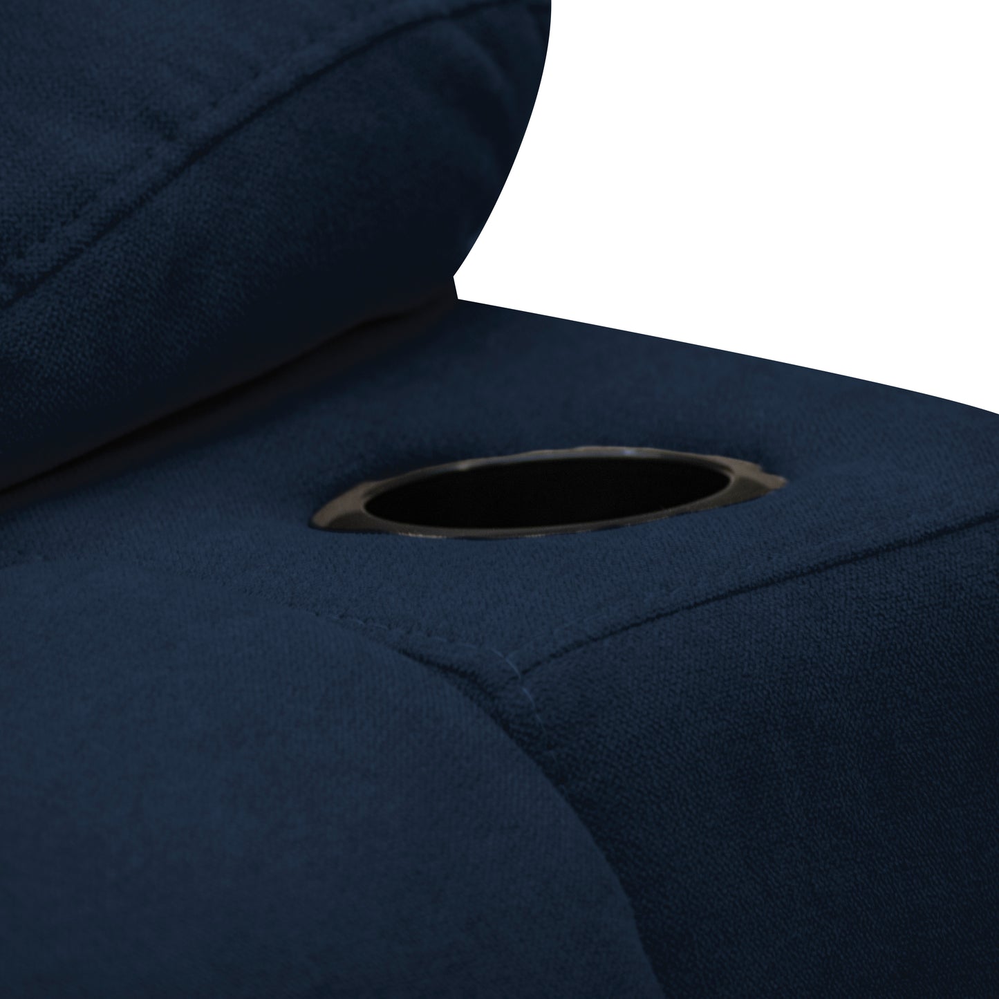 SILLA RECLINABLE ESTATICA HOUSTON CON MASAJE MICROFIBRA AZUL