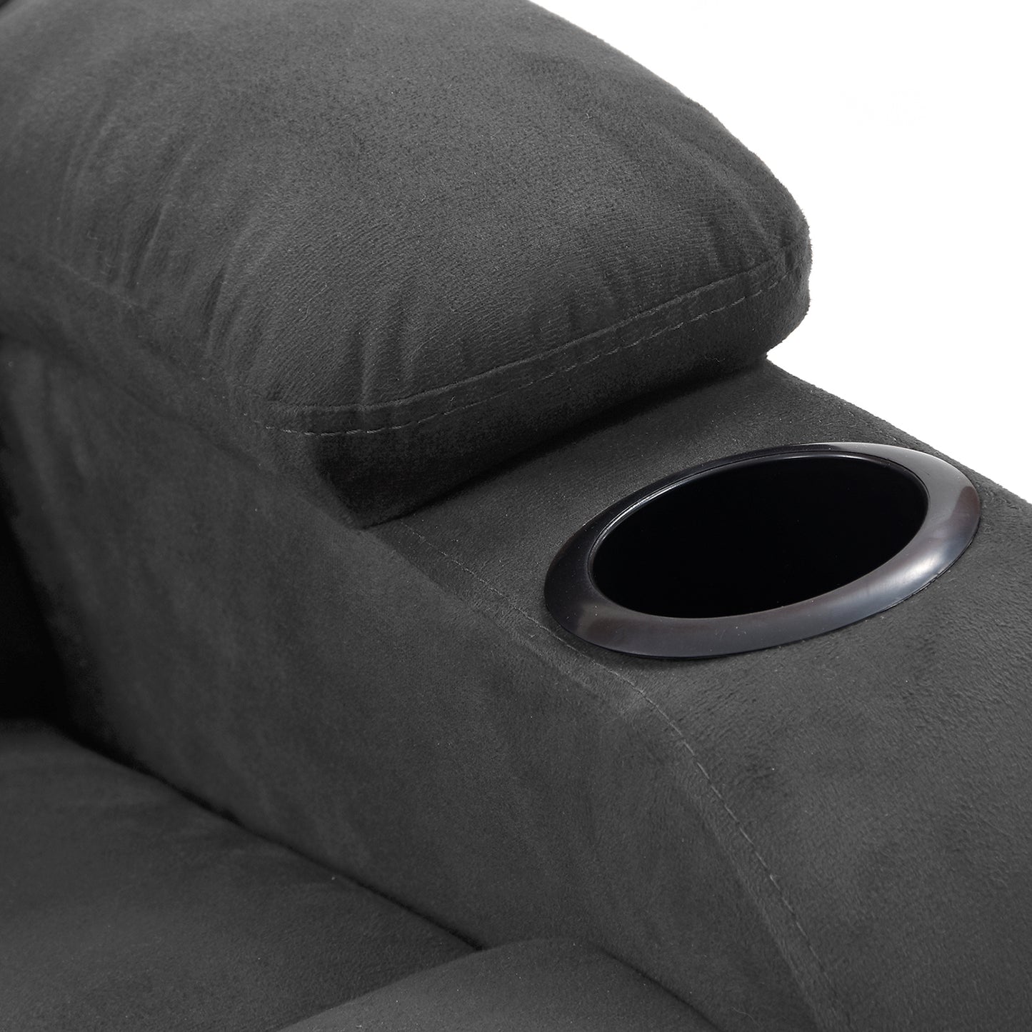 SILLA RECLINABLE AMBER ESTATICA MICROFIBRA GRIS PLOMO