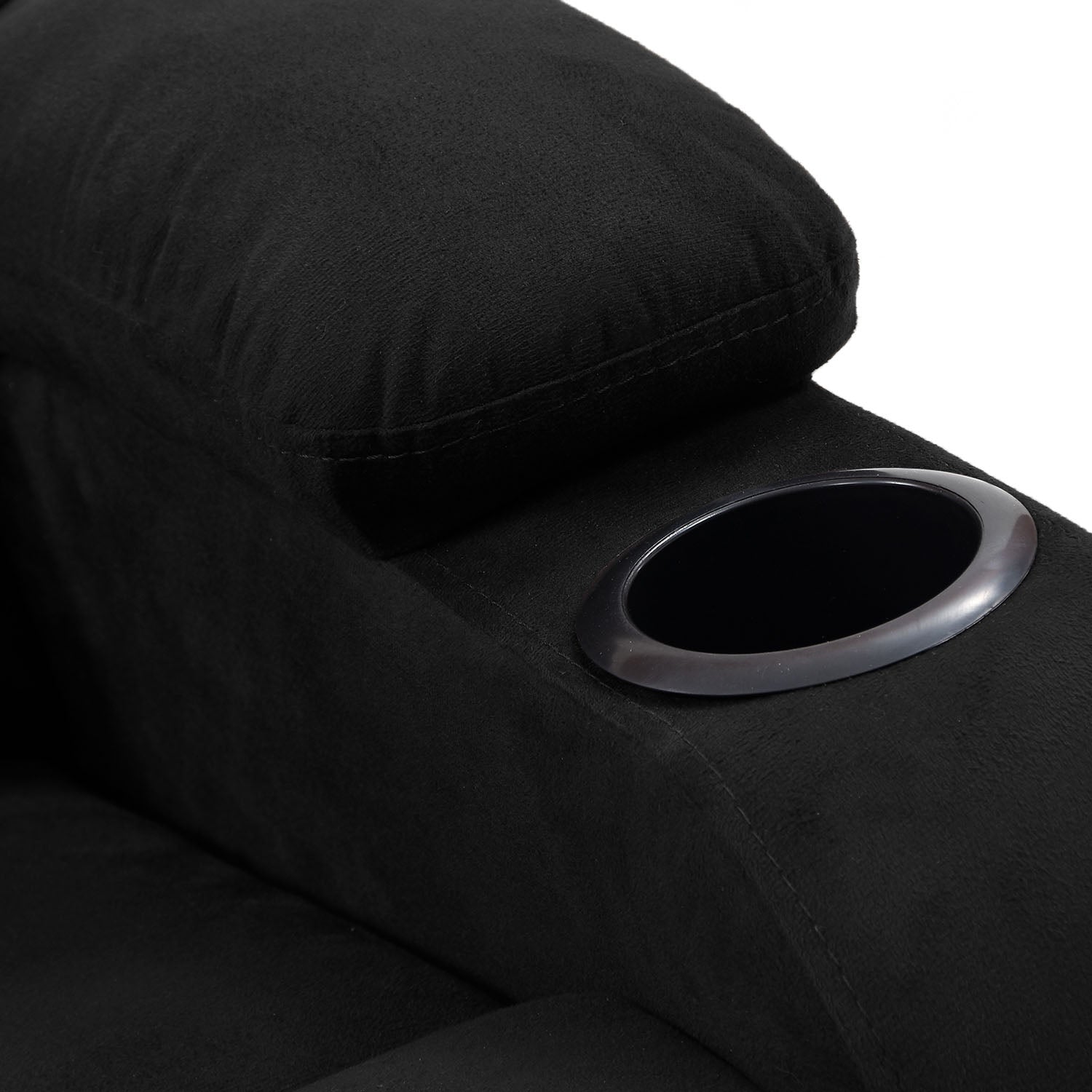 Silla reclinable amber estatica microfibra negro