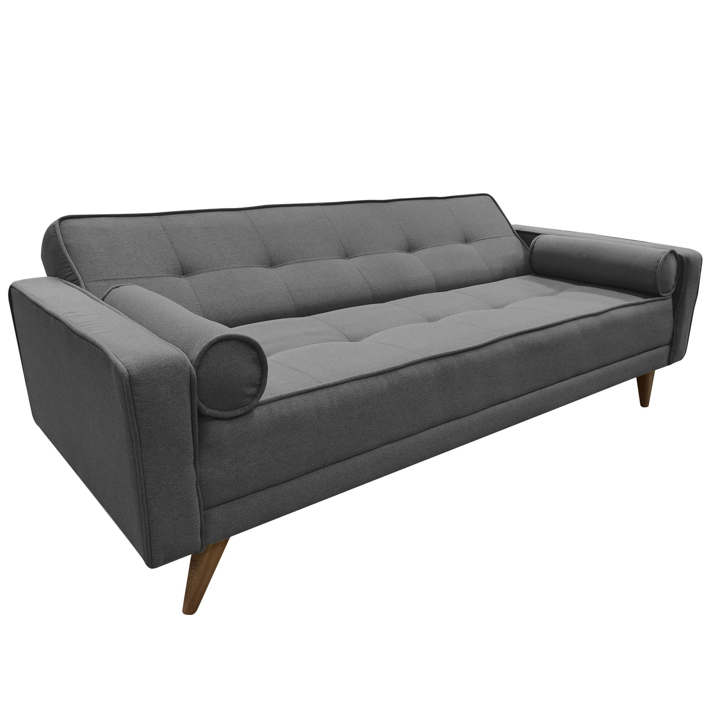 SOFA CAMA JACK MICROFIBRA GRIS OSCURO