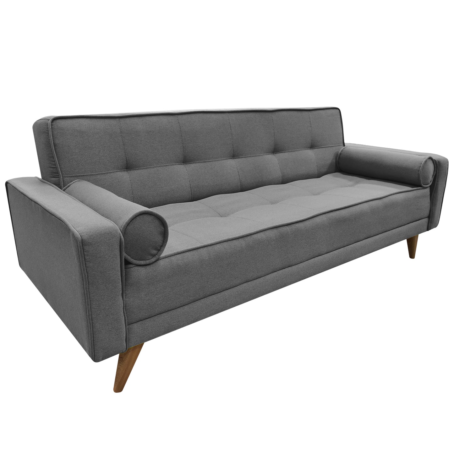 SOFA CAMA JACK MICROFIBRA GRIS OSCURO