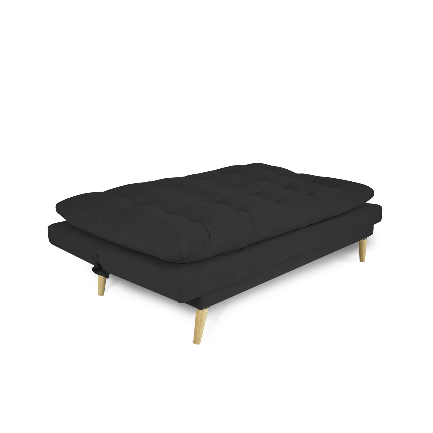 SOFA CAMA NANTES MICROFIBRA GRIS OSCURO
