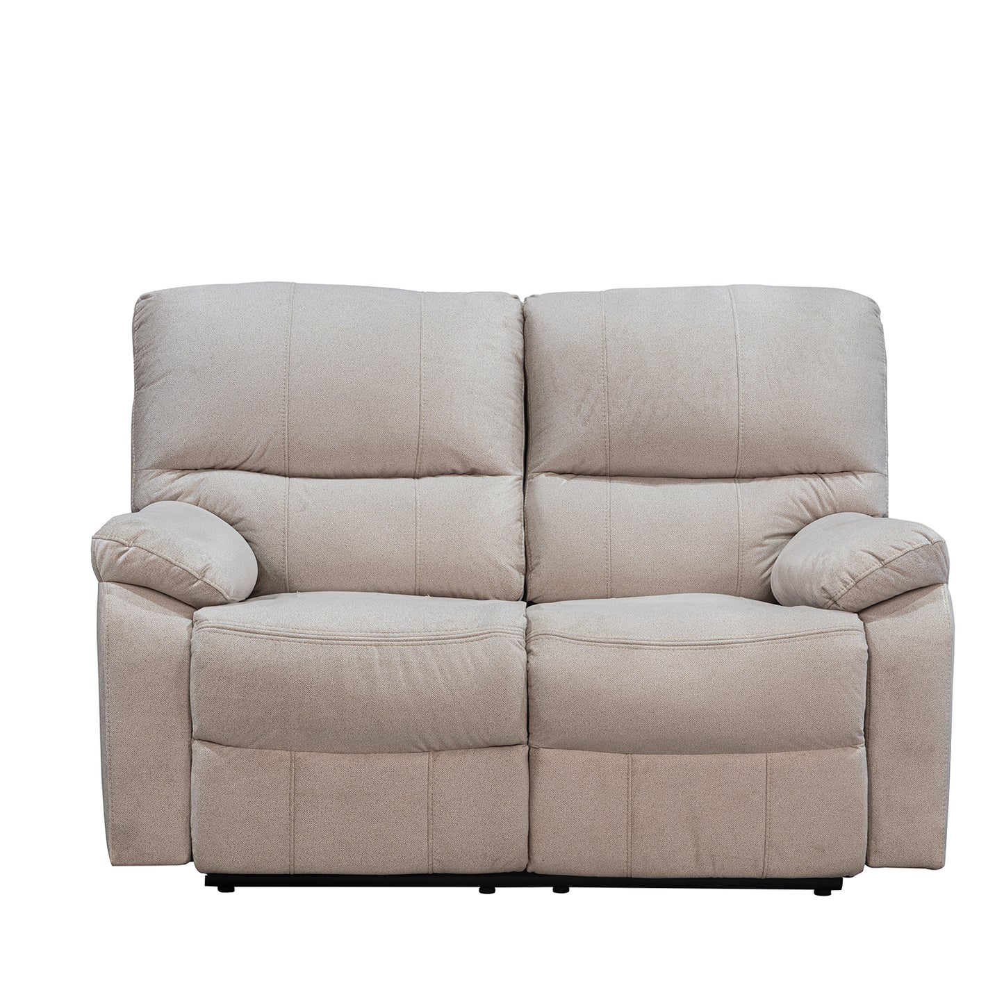 SOFA RECLINABLE GALL 2 PUESTOS ESTATICO MICROFIBRA CRUDO