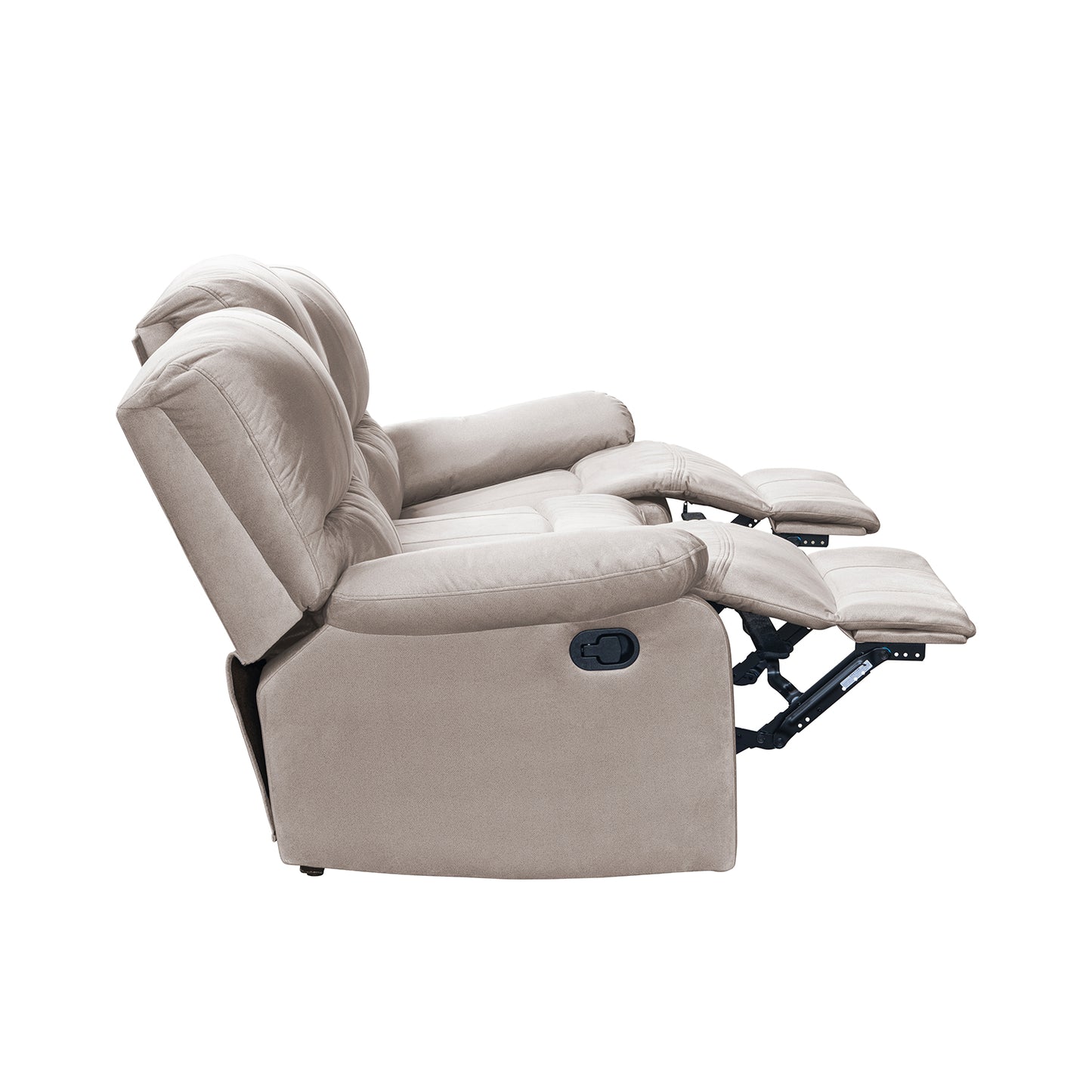 SOFA RECLINABLE GALL 3 PUESTOS MICROFIBRA CRUDO