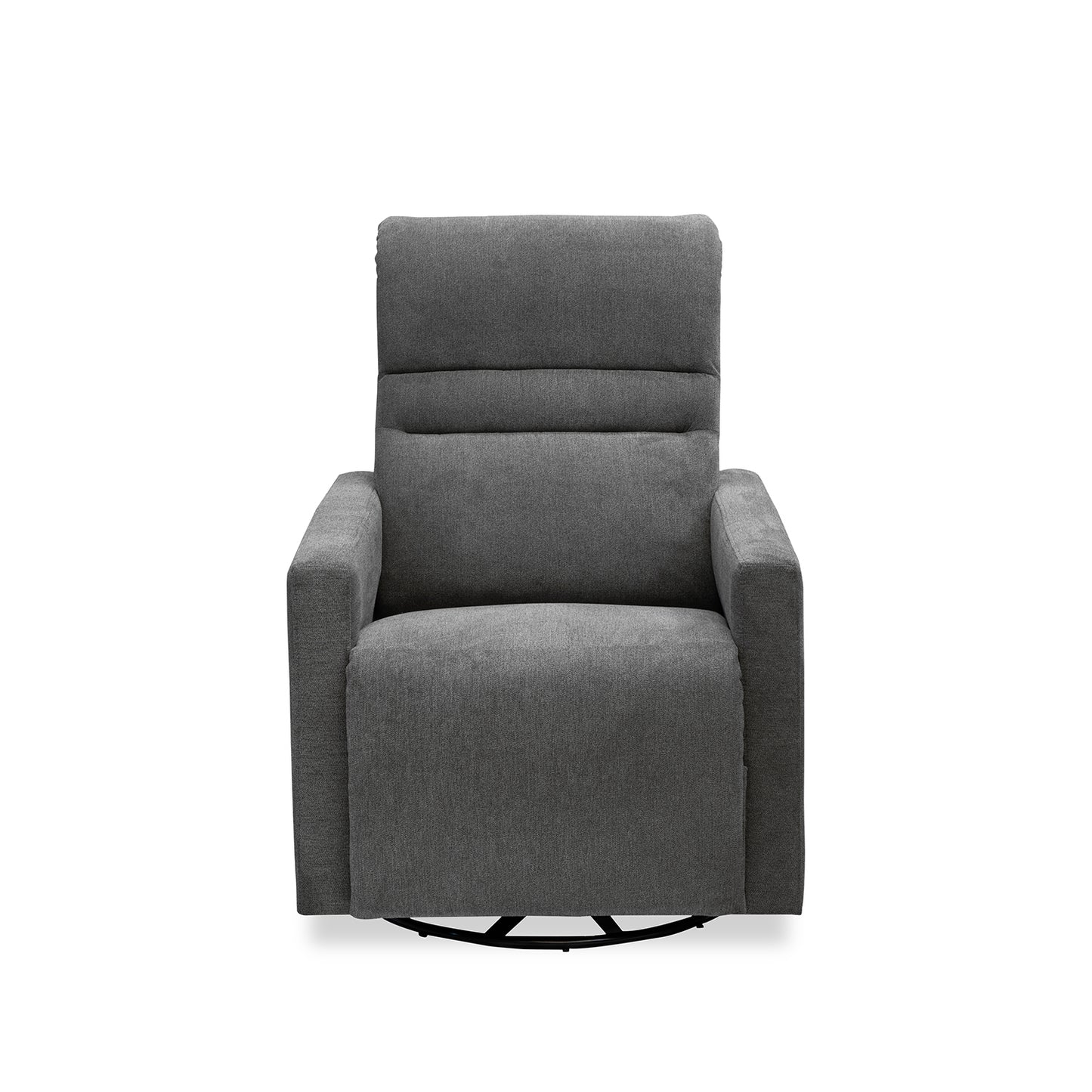 SILLA RECLINABLE MECEDORA GIRATORIA ARTHUR 1 PUESTO MICROFIBRA HUMO