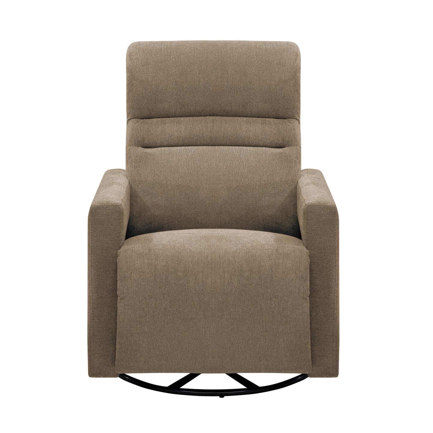 SILLA RECLINABLE MECEDORA GIRATORIA ARTHUR 1 PUESTO MICROFIBRA TAUPE