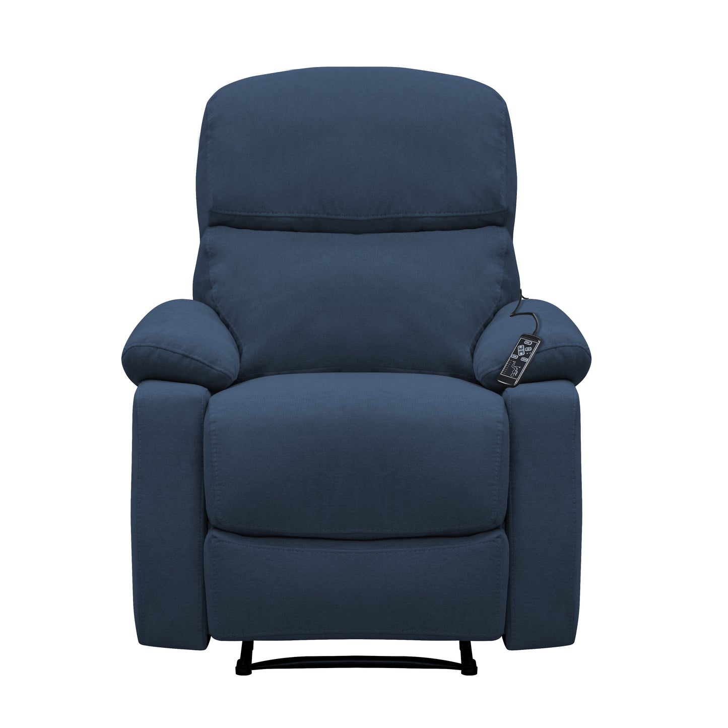 SILLA RECLINABLE VELARA 1 PUESTO ESTATICA MASAJE MICROFIBRA AZUL