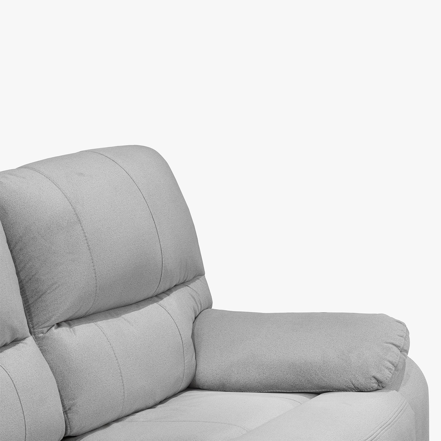 Sofa reclinable gales 2 puestos estatico microfibra gris claro