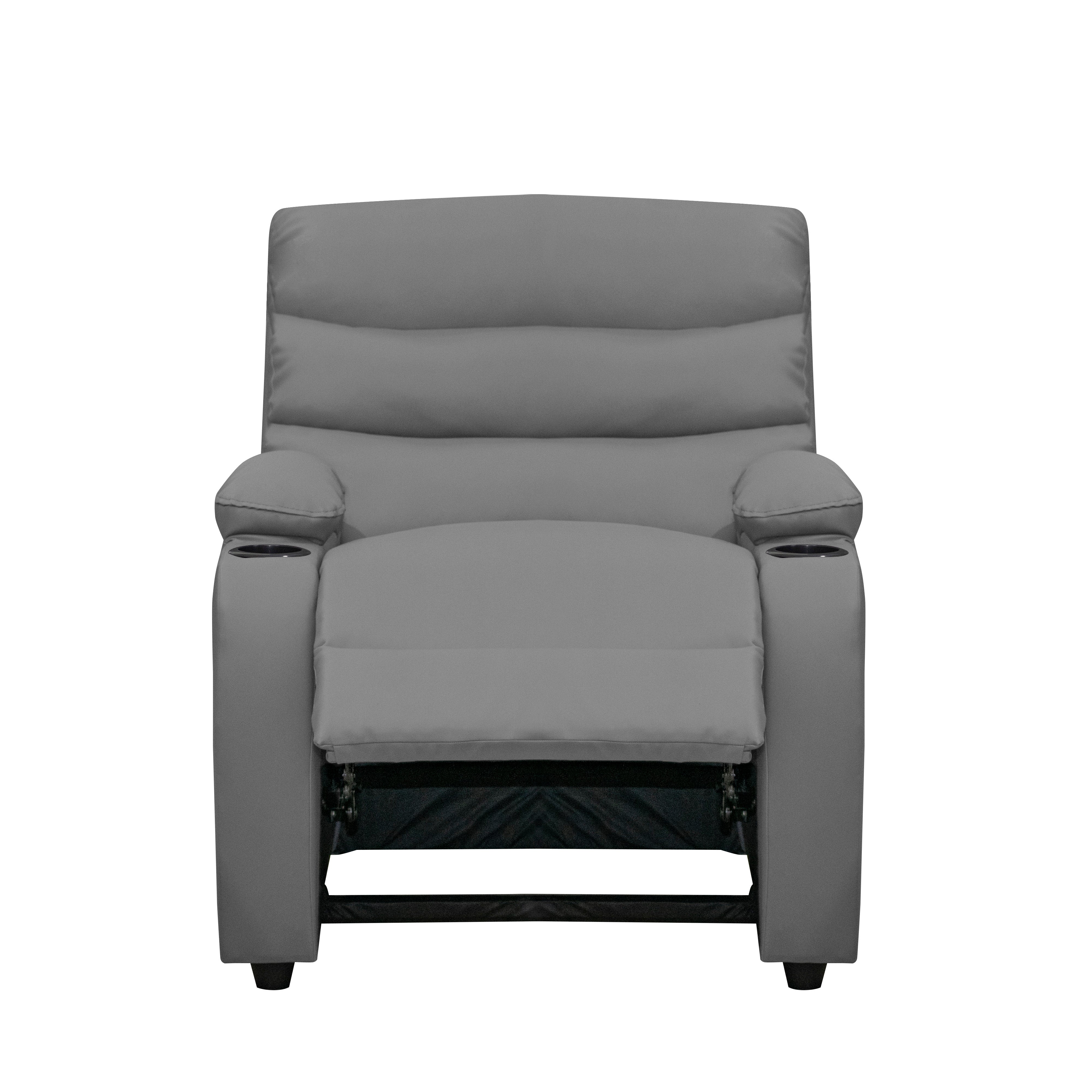 Silla reclinable trevi 1 puesto sintetico gris