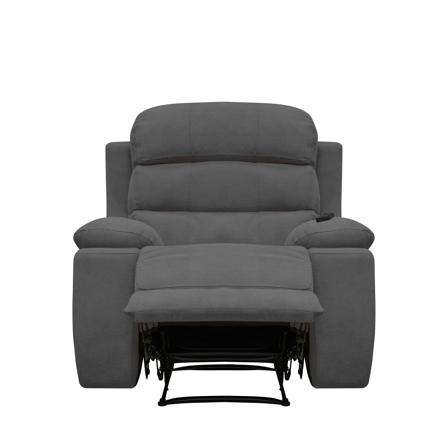 SILLA RECLINABLE ESTATICA HOUSTON CON MASAJE MICROFIBRA GRIS PLOMO