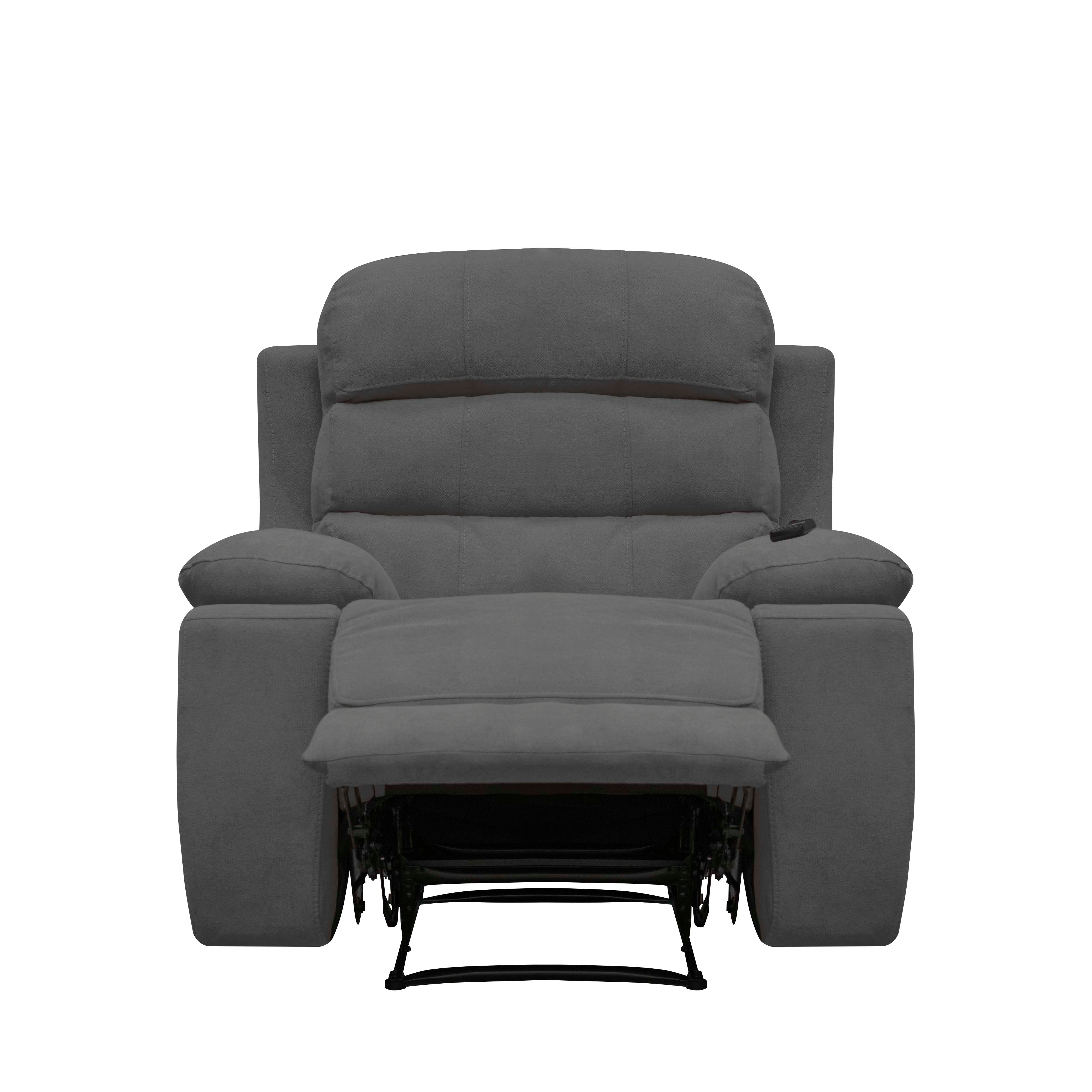 Silla reclinable estatica houston con masaje microfibra gris plomo