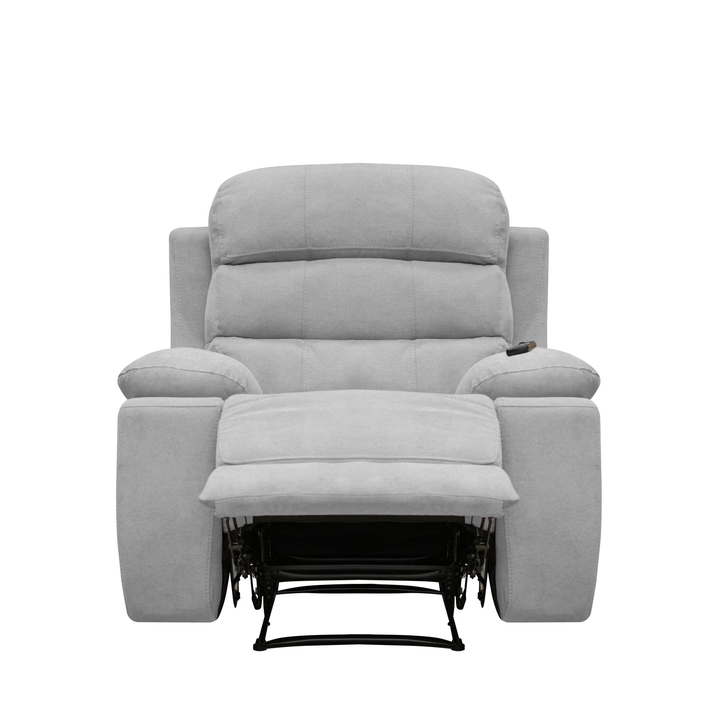 SILLA RECLINABLE ESTATICA HOUSTON CON MASAJE MICROFIBRA PLATA
