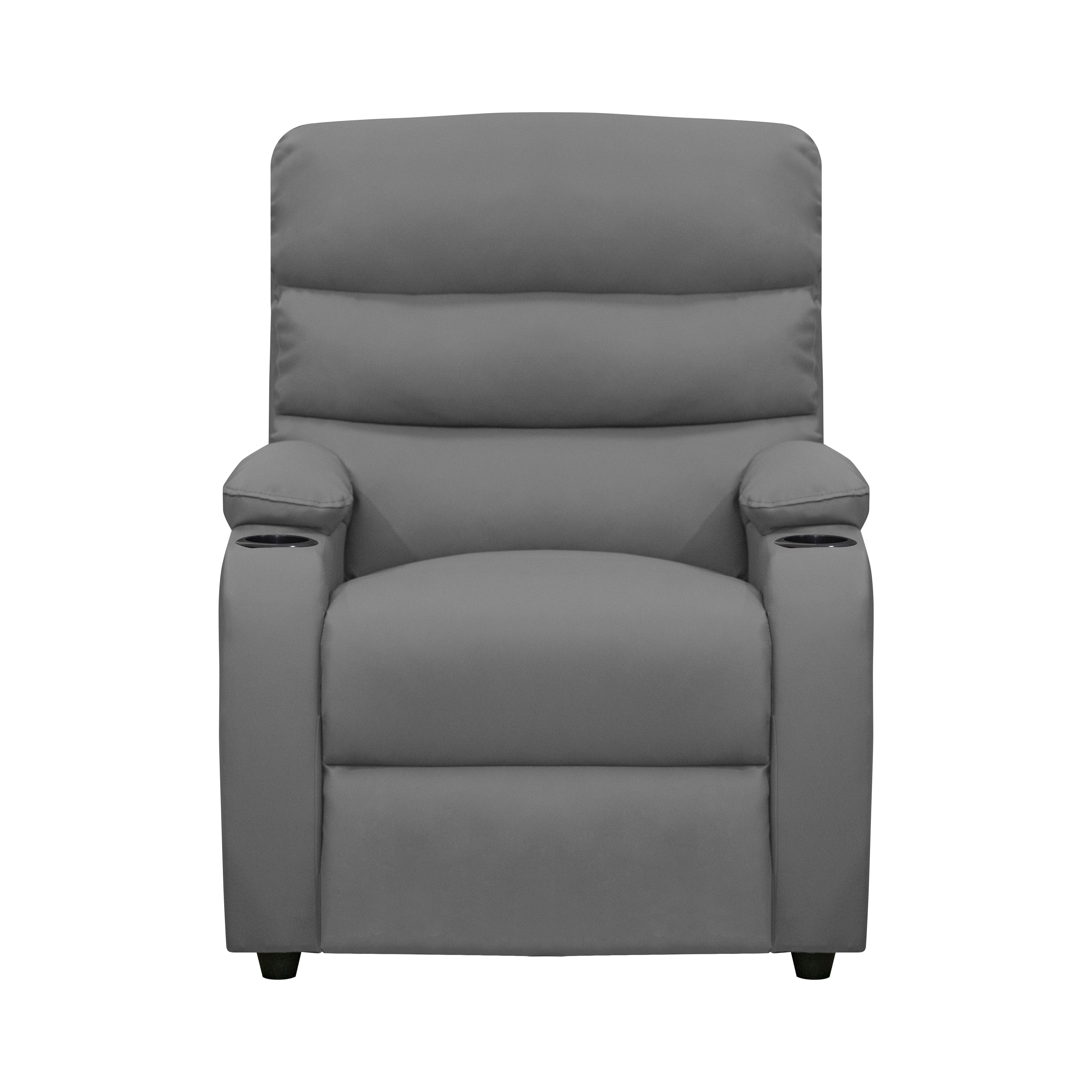 Silla reclinable trevi 1 puesto sintetico gris