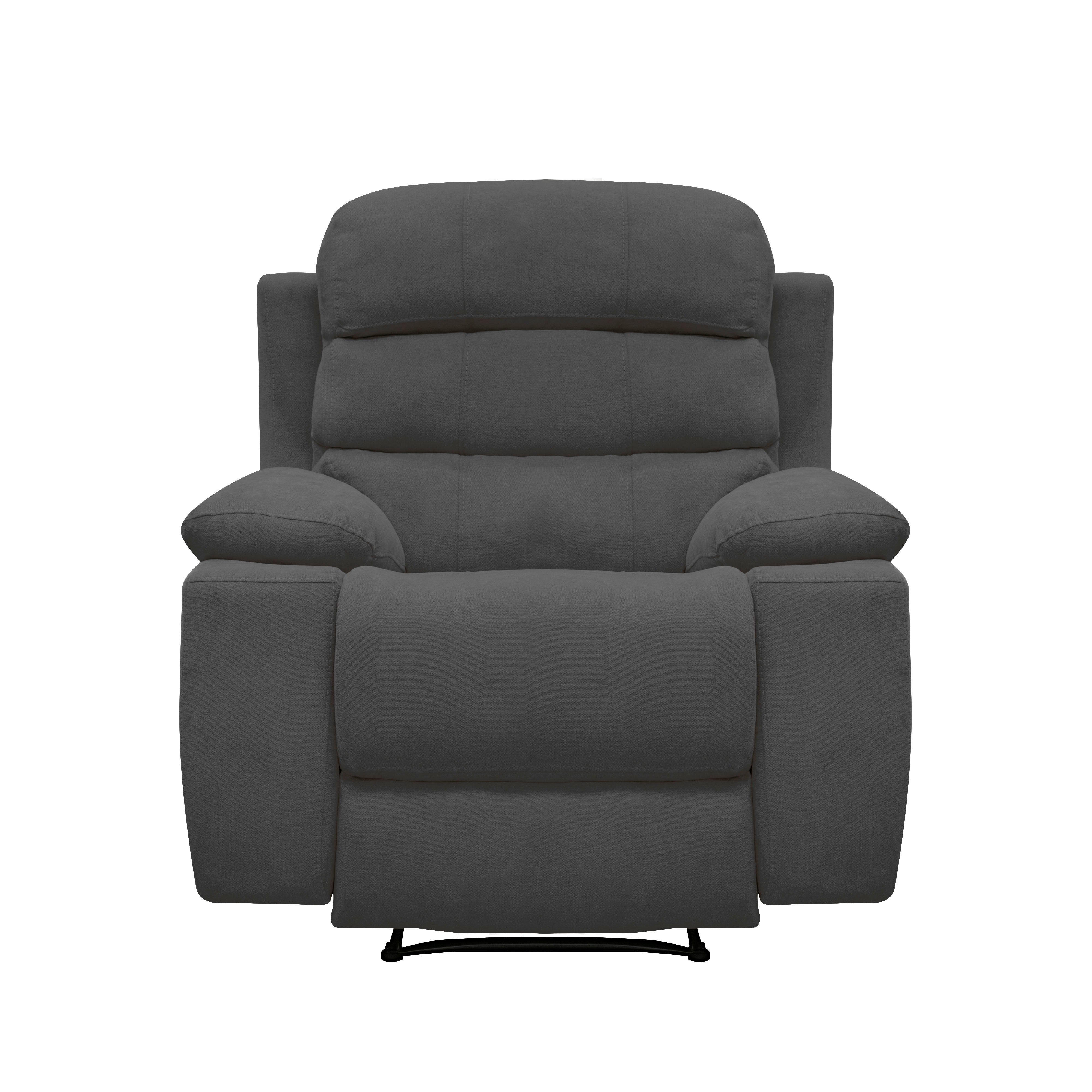 Reclinable Houston Eléctrica con Masaje – Microfibra Gris Plomo