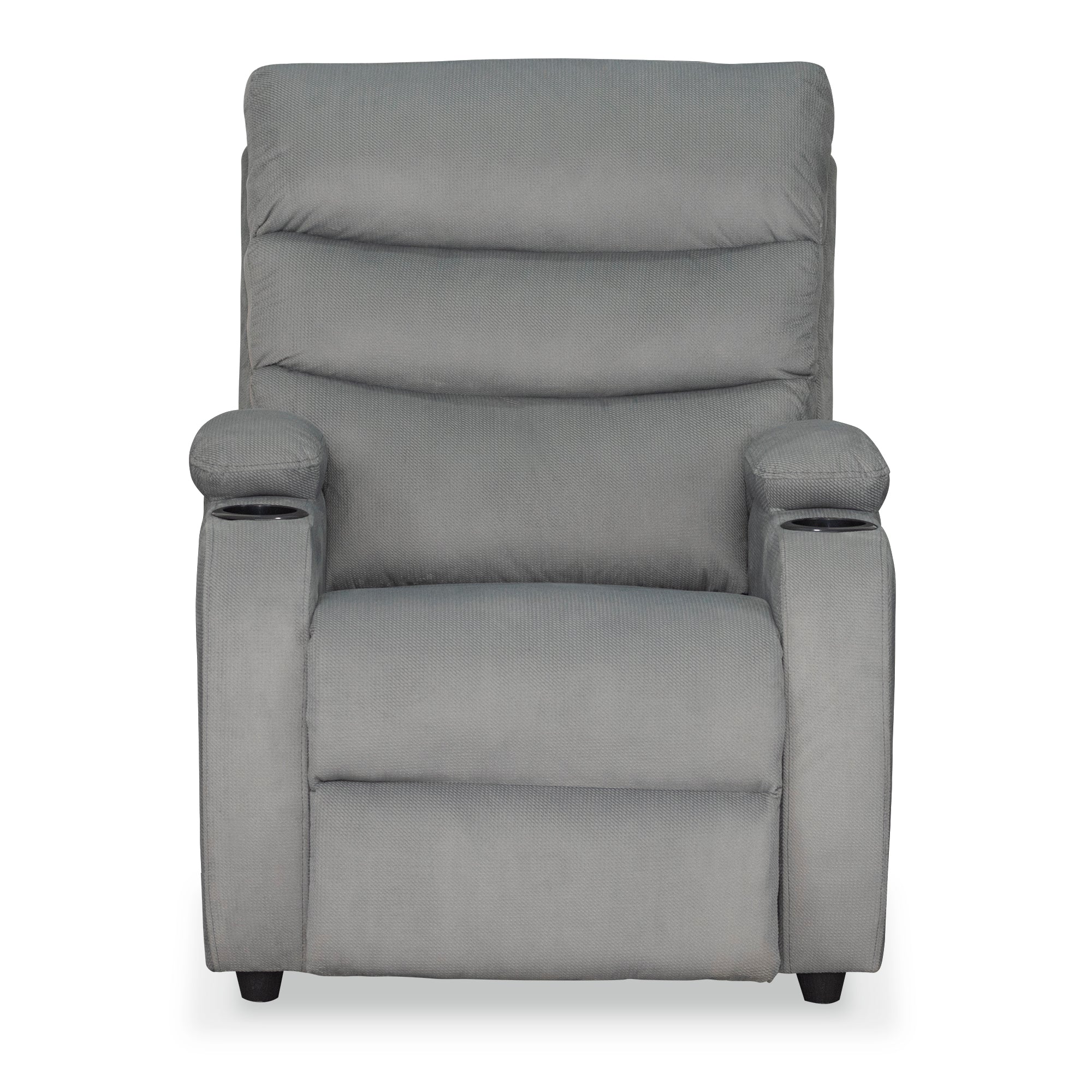 Silla reclinable trevi 1 puesto microfibra plata