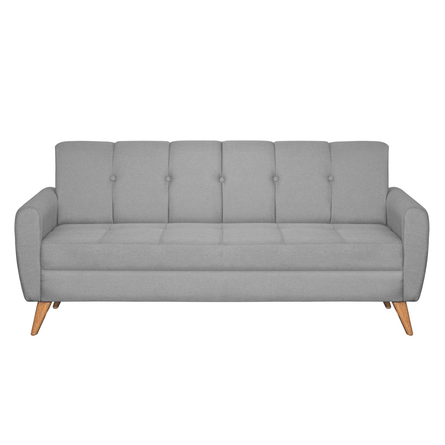SOFA SELENNA 3 PTOS MICROFIBRA GRIS CLARO
