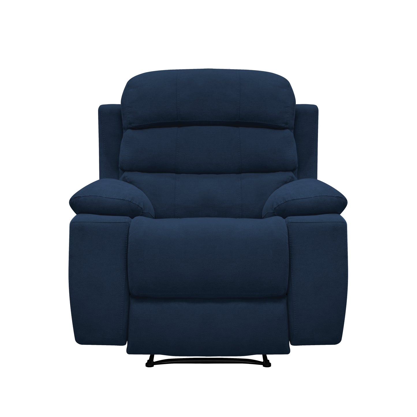 SILLA RECLINABLE ESTATICA HOUSTON CON MASAJE MICROFIBRA AZUL