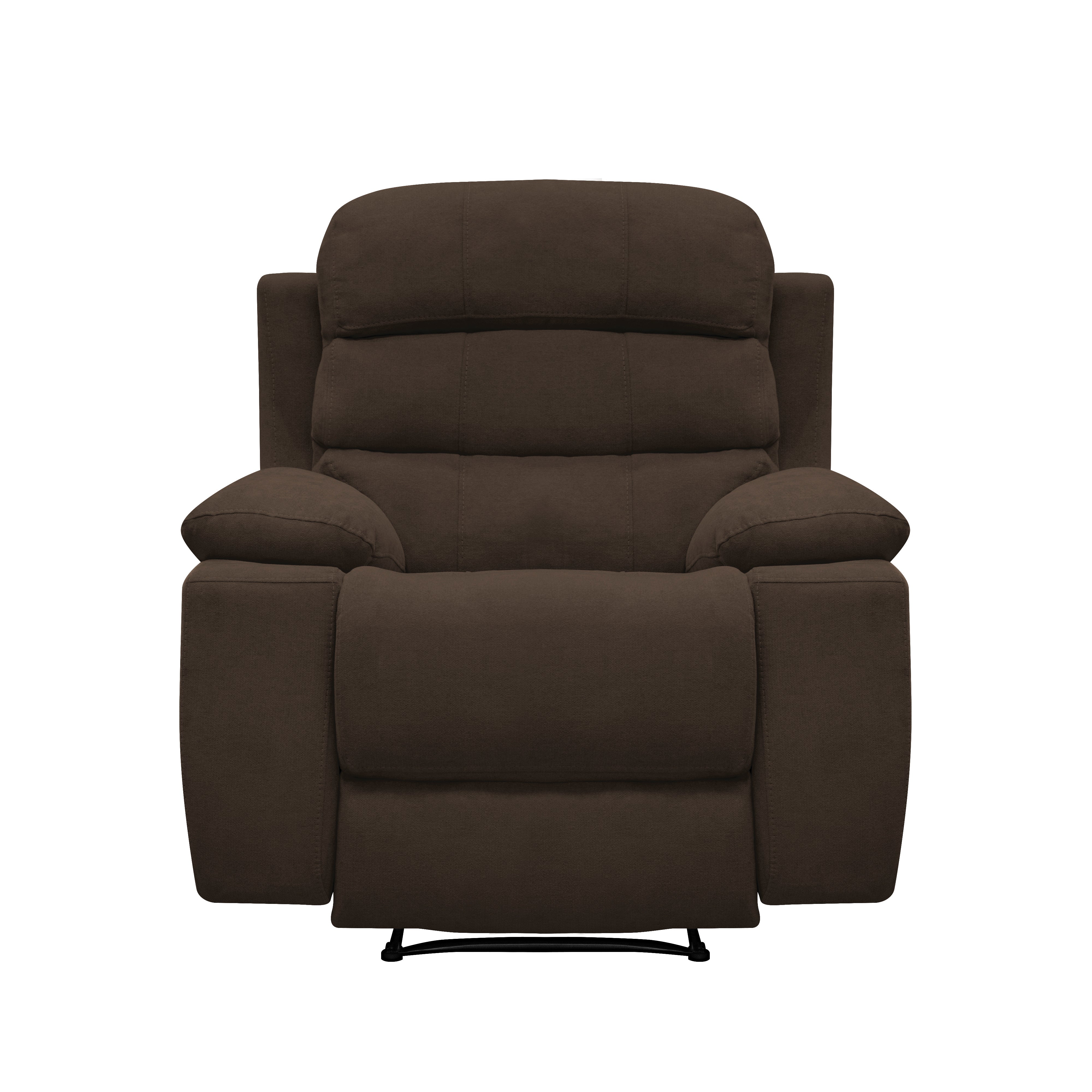 Silla reclinable estatica houston con masaje microfibra chocolate