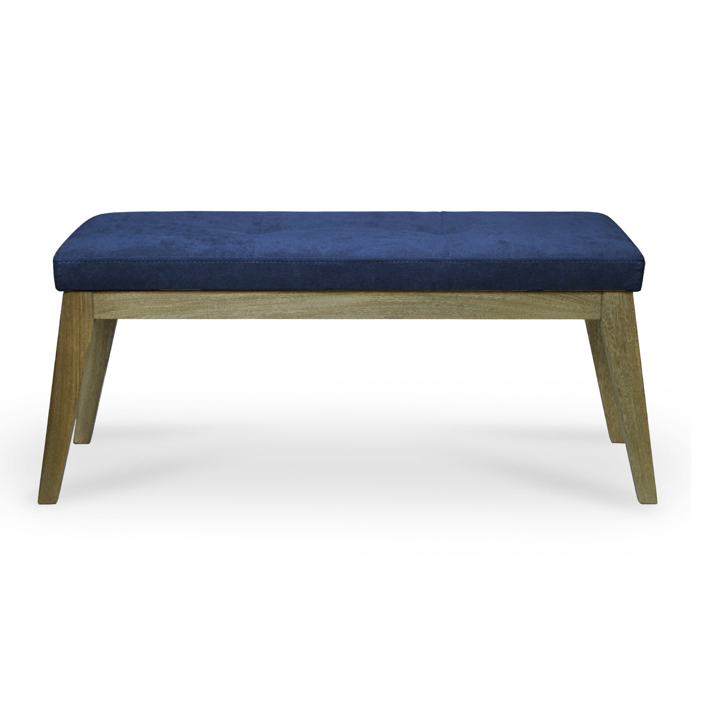 BANCA COMEDOR BURGOS NATURAL OSCURO MICROFIBRA AZUL