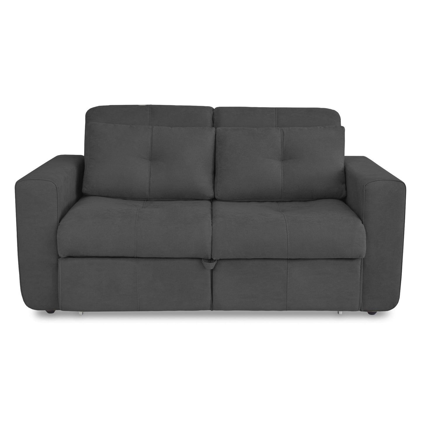 SOFA CAMA BOURBON 1.10 MICROFIBRA GRIS PLOMO