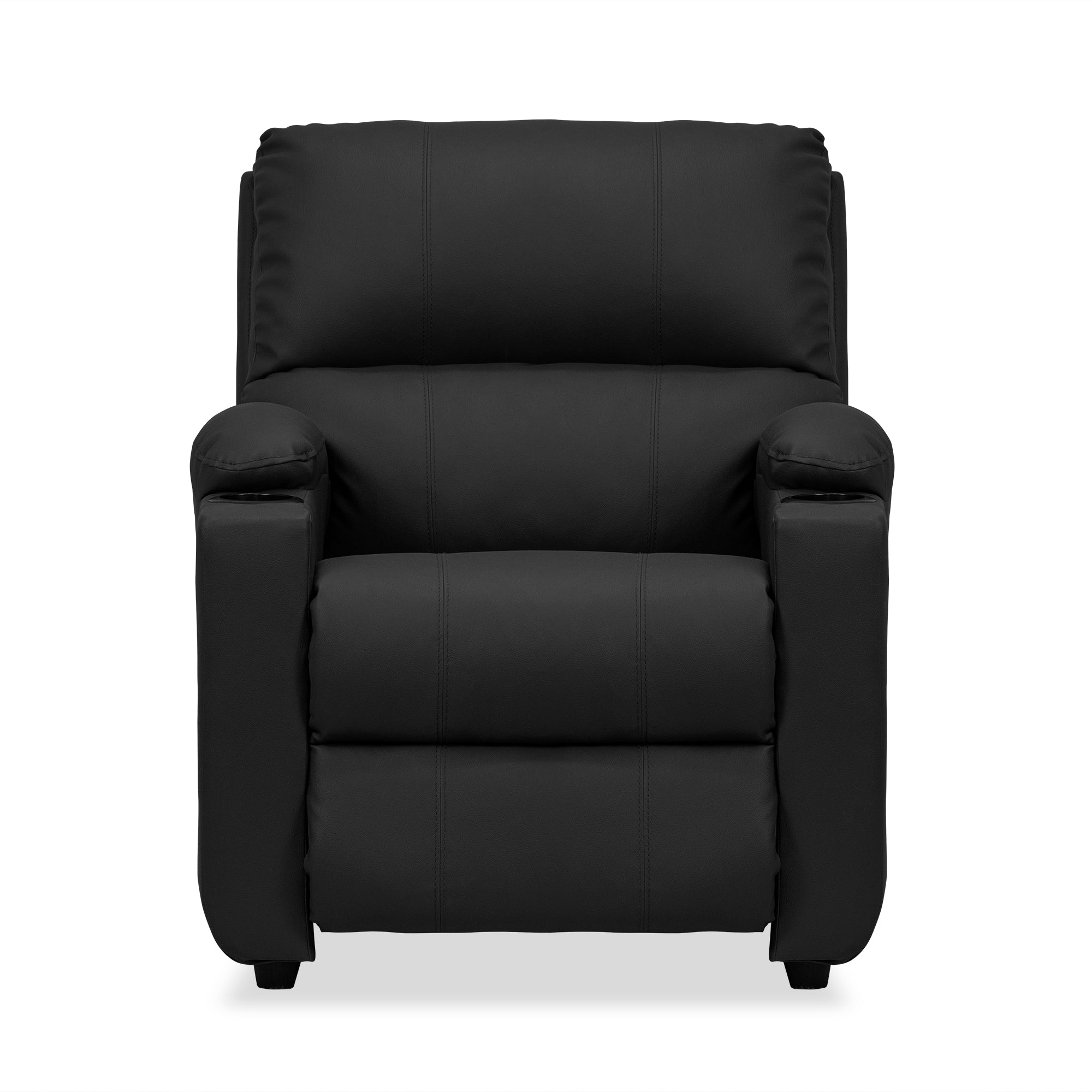 Silla reclinable alan 1 puesto cuero sint negro