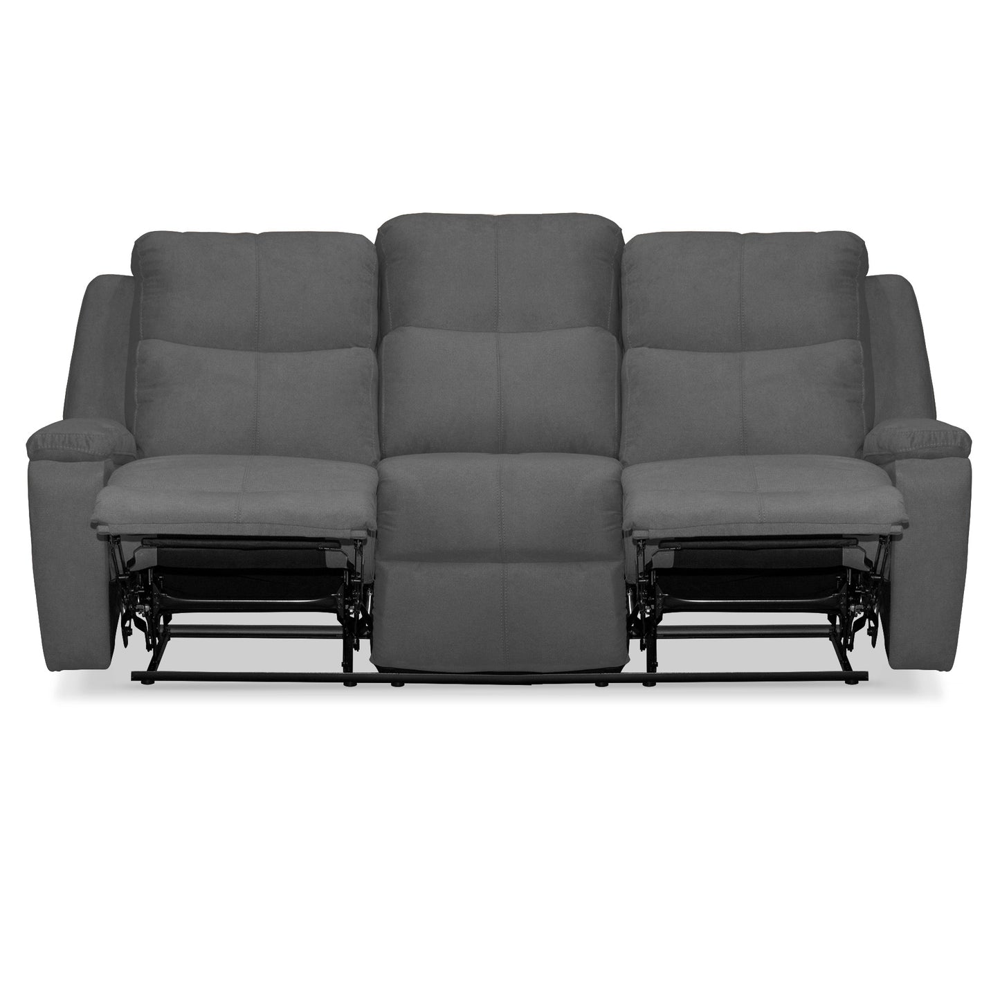 SOFA REC MARSELLA 3 PTOS ESTATICO MICROFIBRA GRIS PLOMO