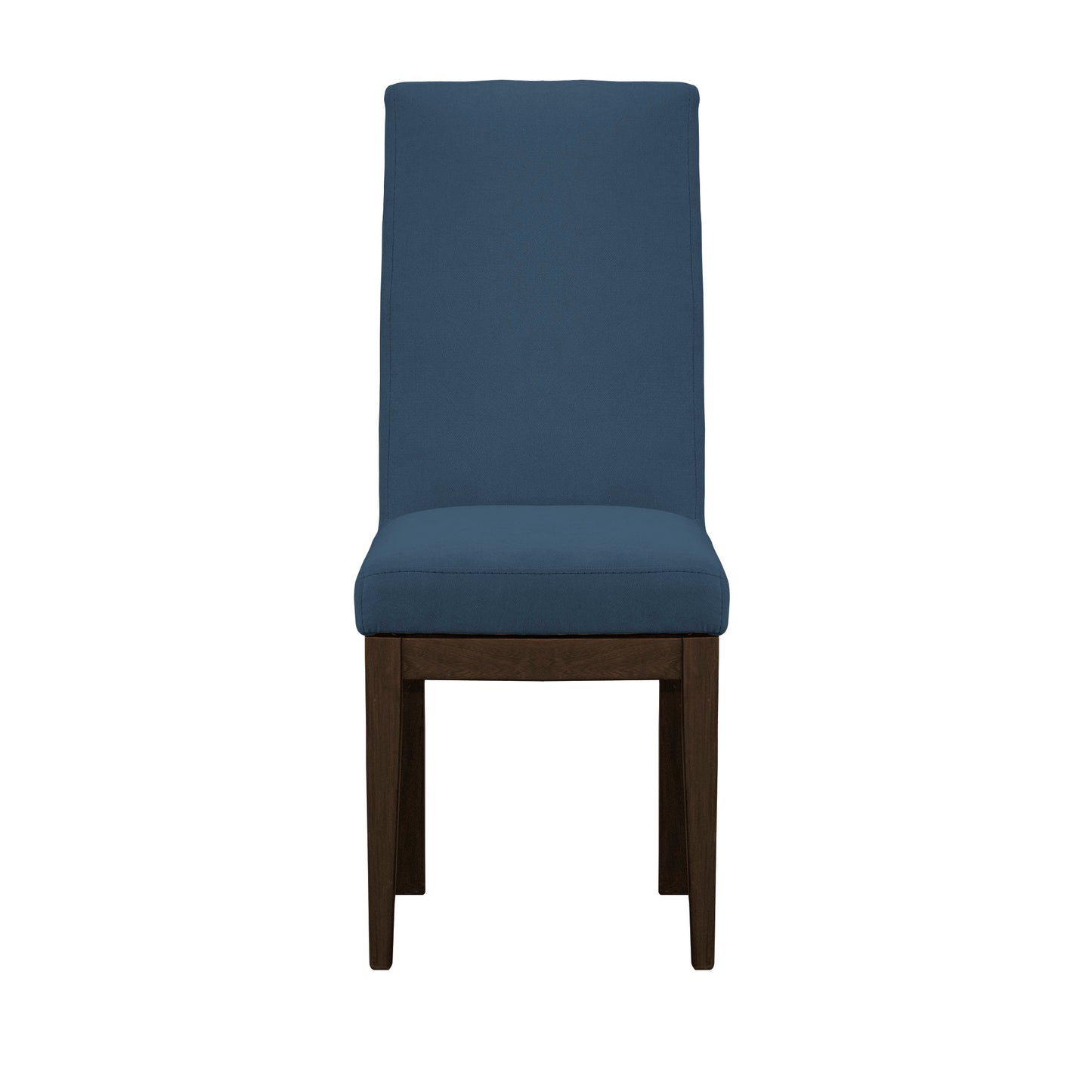 SET X 2 UNIDADES SILLA COMEDOR OXFORD NATURAL OSCURO MICROFIBRA AZUL