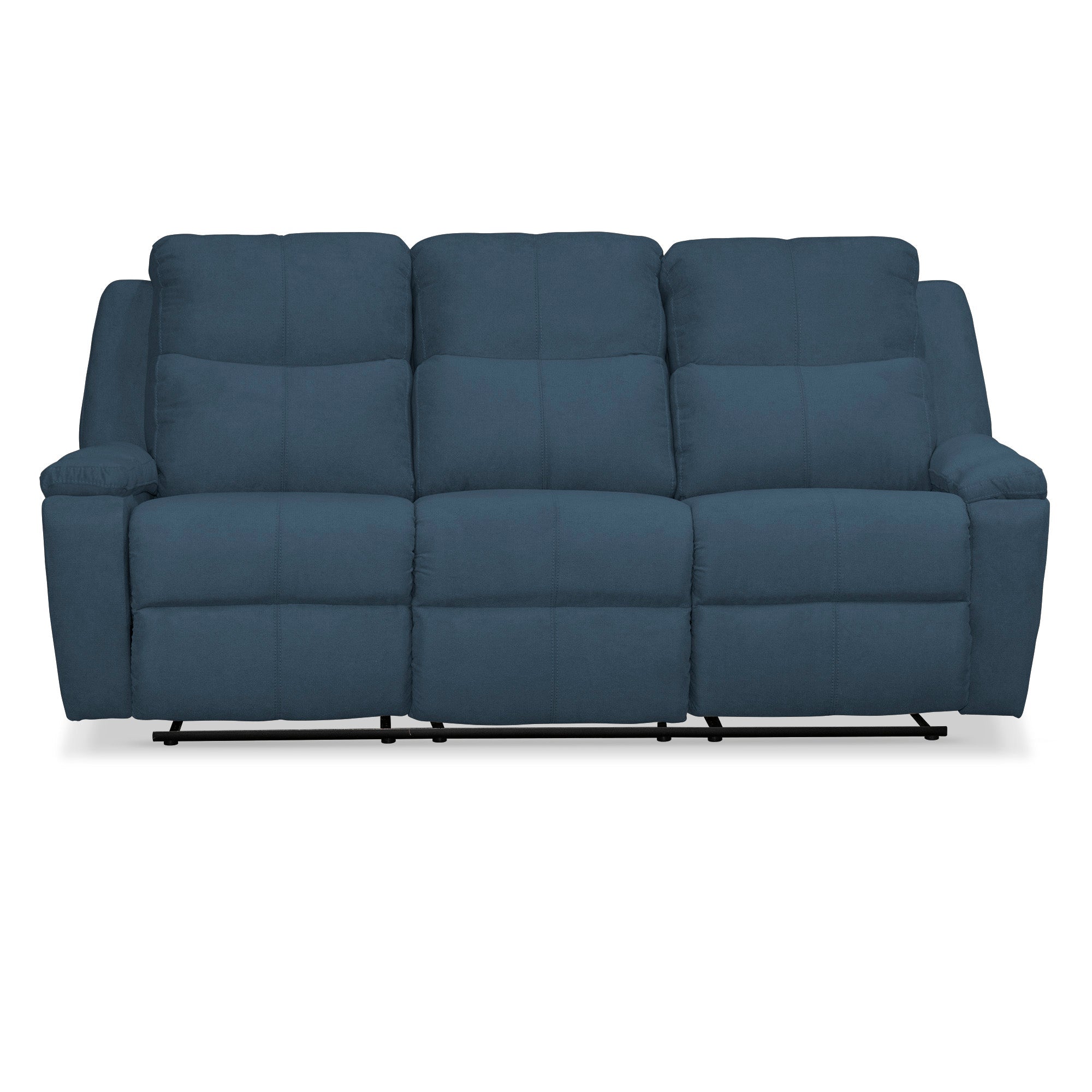 Sofa rec marsella 3 ptos estatico microfibra azul