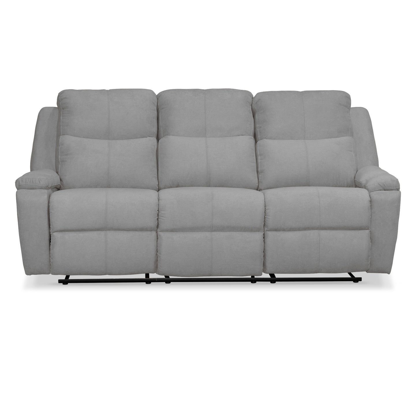 SOFA REC MARSELLA 3 PTOS ESTATICO MICROFIBRA PLATA
