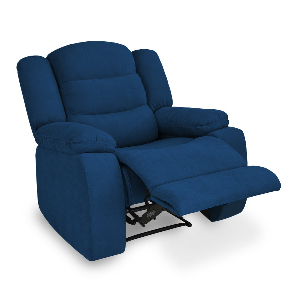 SILLA RECLINABLE GRAND ESTATICA 1 PUESTO MICROFIBRA AZUL