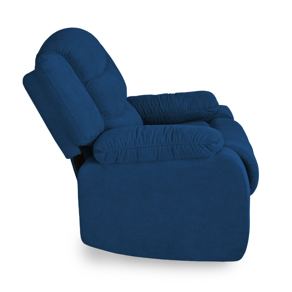 SILLA RECLINABLE GRAND ESTATICA 1 PUESTO MICROFIBRA AZUL