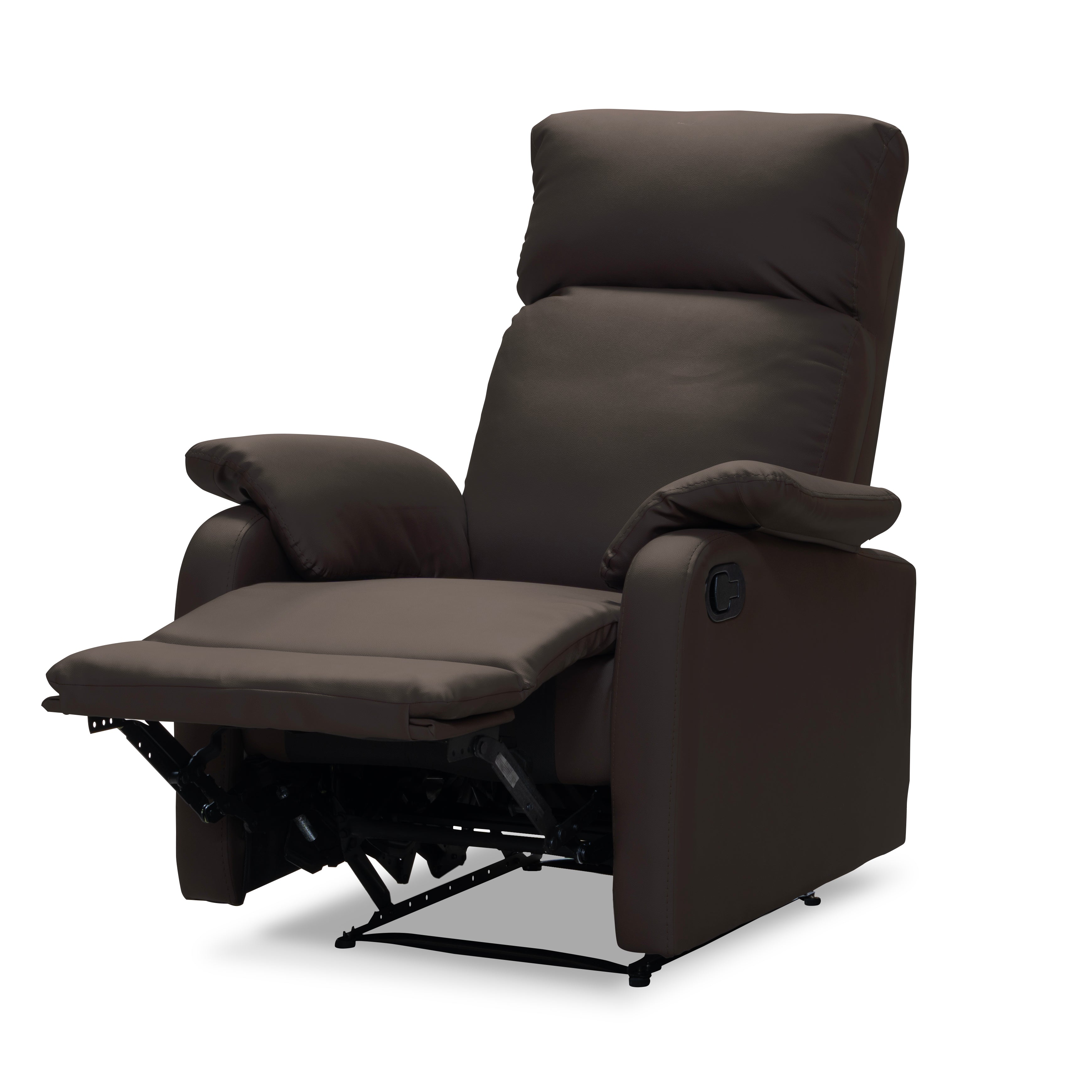 Silla reclinable velvet 1 puesto sintetica chocolate