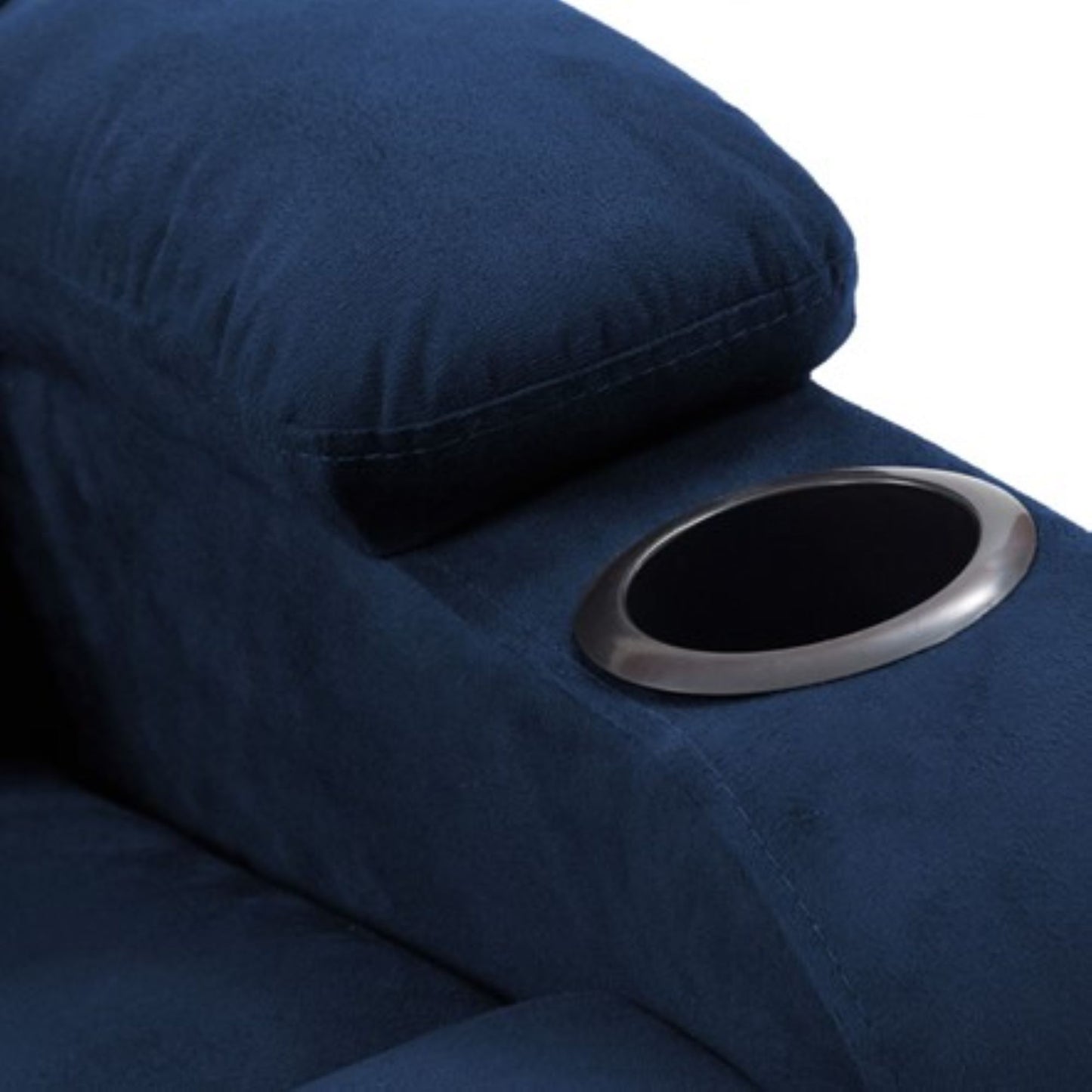 SILLA RECLINABLE AMBER ESTATICA MICROFIBRA AZUL
