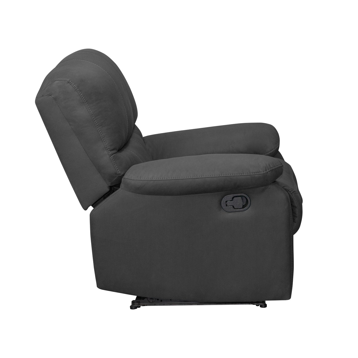 SILLA RECLINABLE GALL 1 PUESTO ESTATICA TIPO SINTETICO GRIS PLOMO
