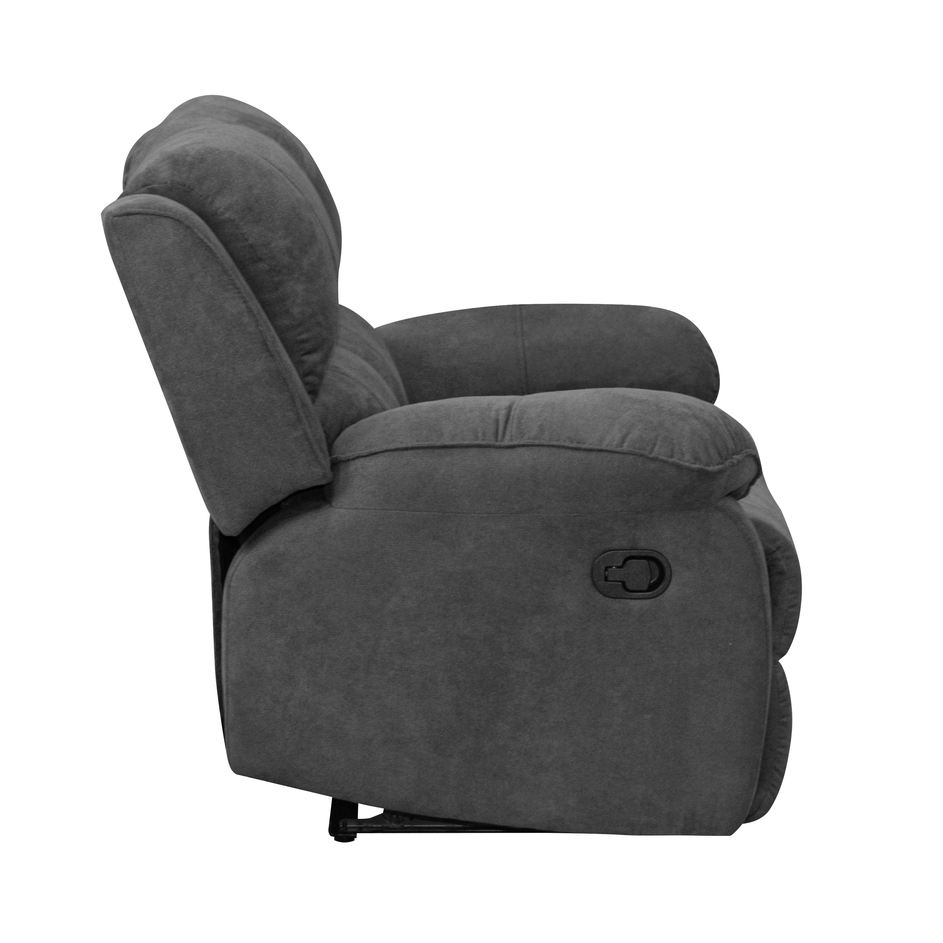 Sofa reclinable tokio 2p microfibra gris plomo