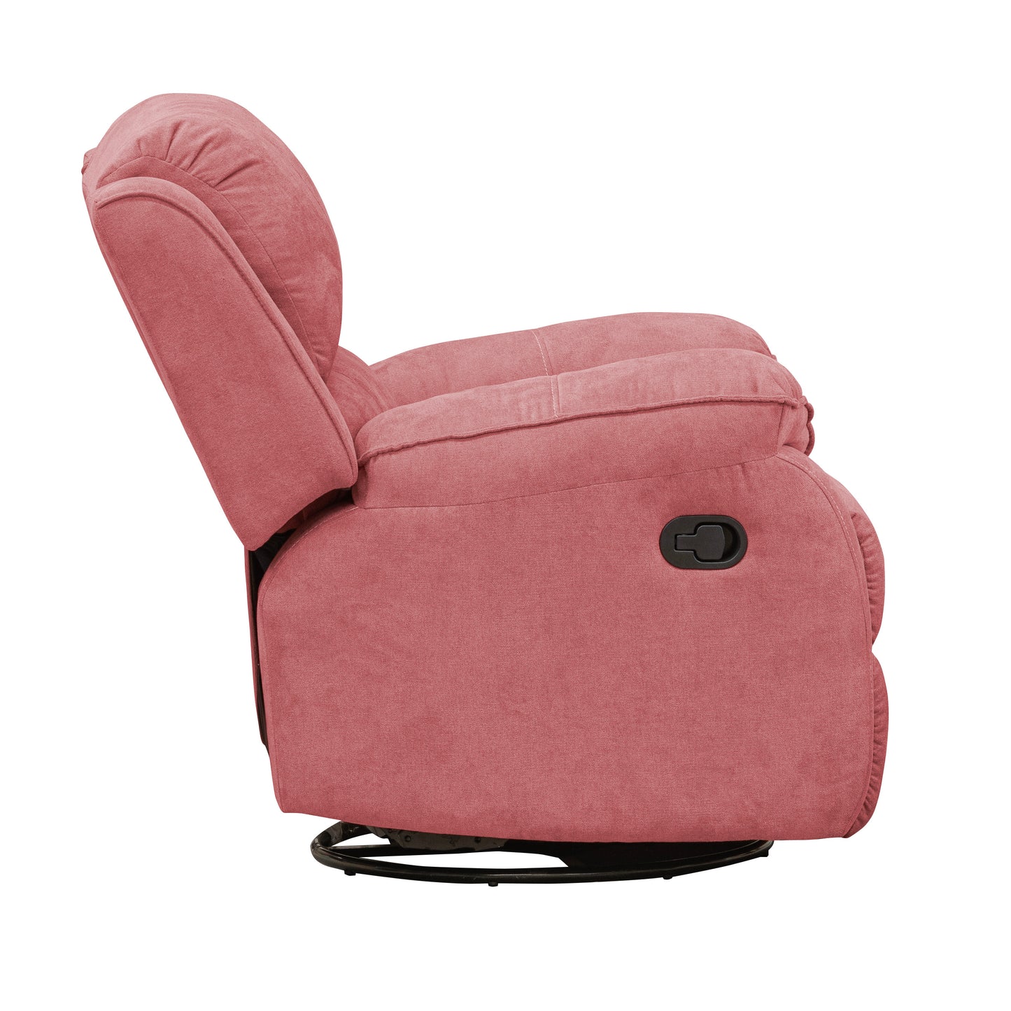 SILLA RECLINABLE MECEDORA GIRATORIA TOKIO MICROFIBRA. ROSA