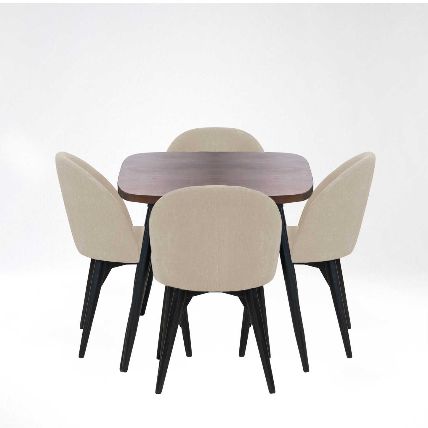 SET X2 SILLA COMEDOR NOVA NEGRO MATE CAMEL