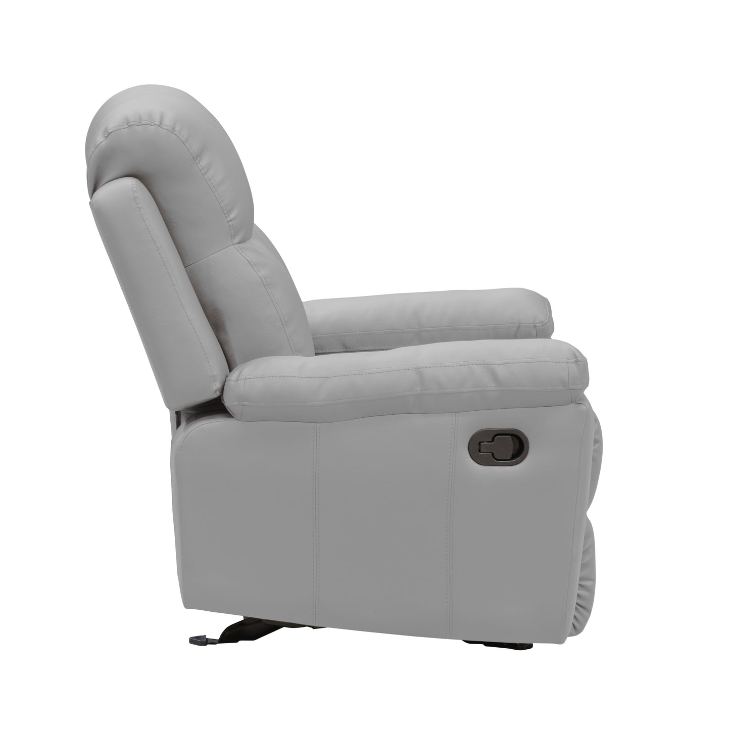 SILLA RECLINABLE ESTÁTICA MECEDORA MARSELLA SINTETICO GRIS CLARO