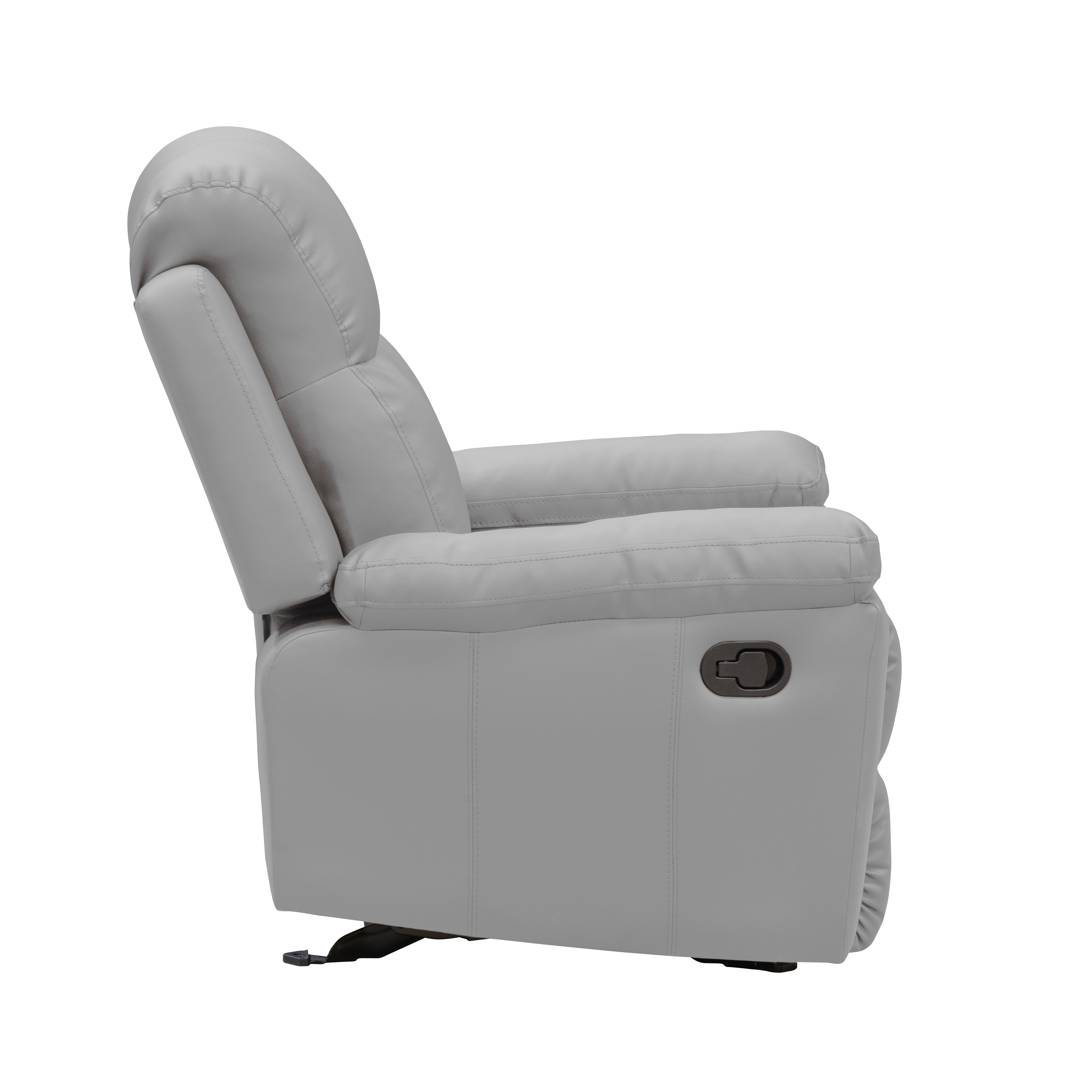 Silla reclinable estática mecedora marsella sintetico gris claro