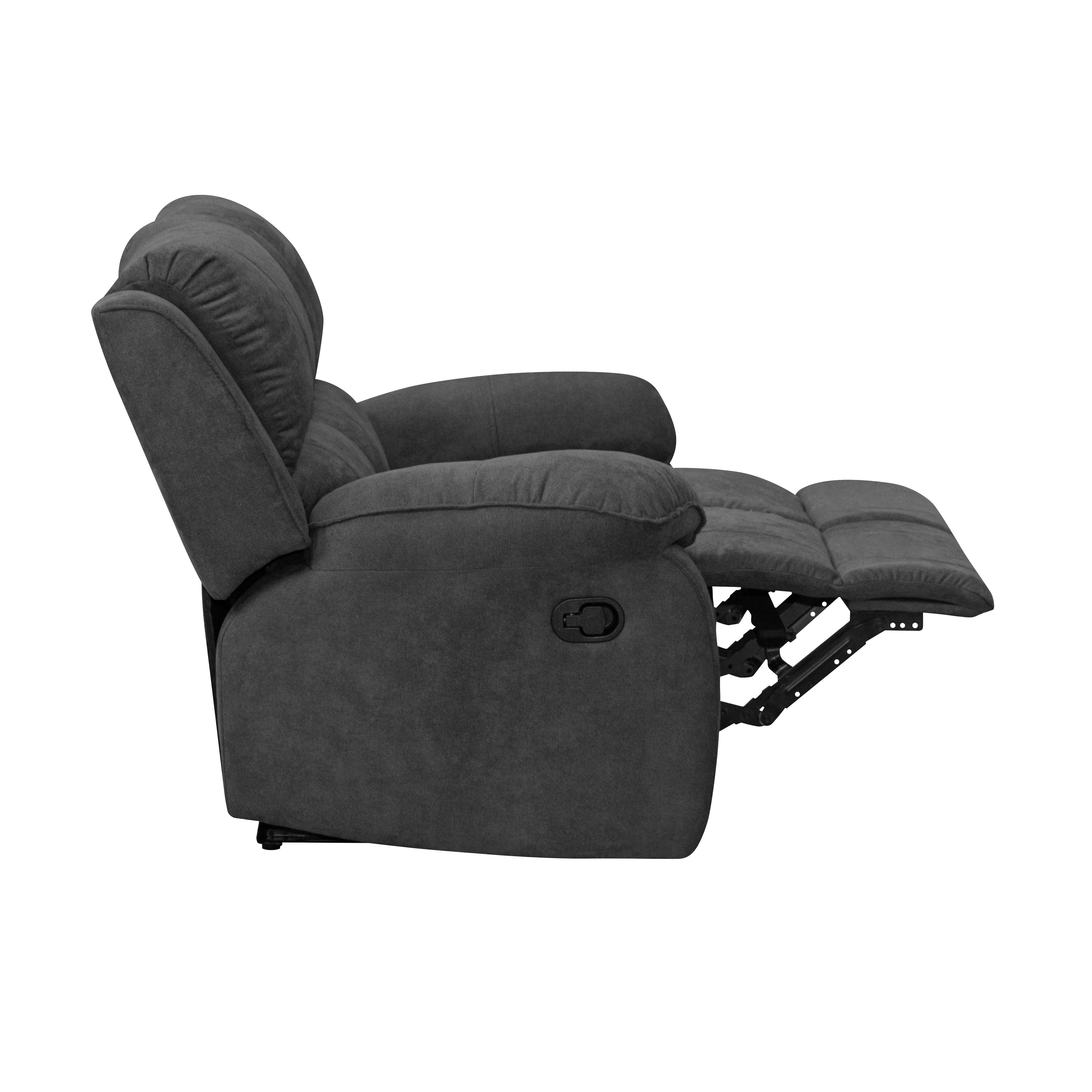 Sofa reclinable tokio 2p microfibra gris plomo