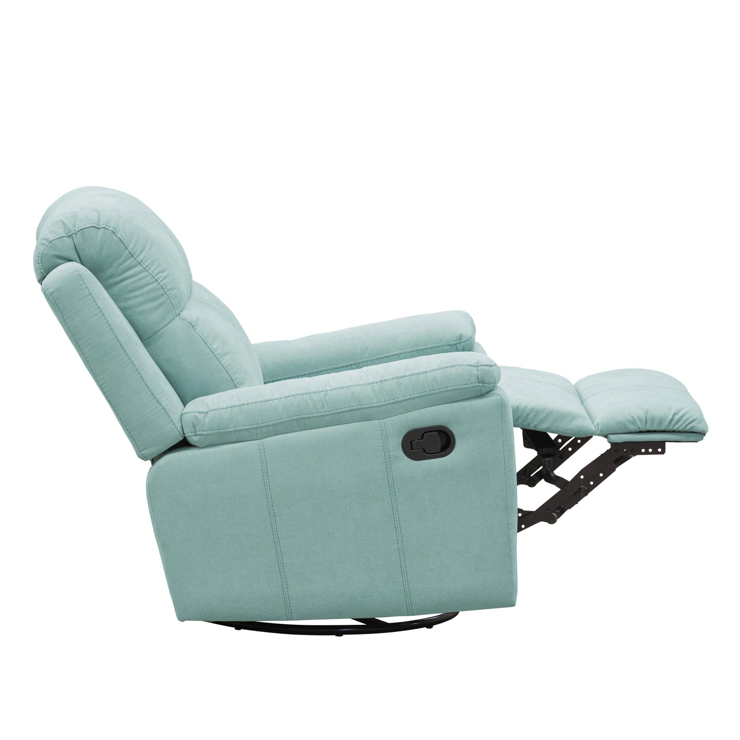 SILLA RECLINABLE MECEDORA GIRATORIA MARSELLA MICROFIBRA. AQUA