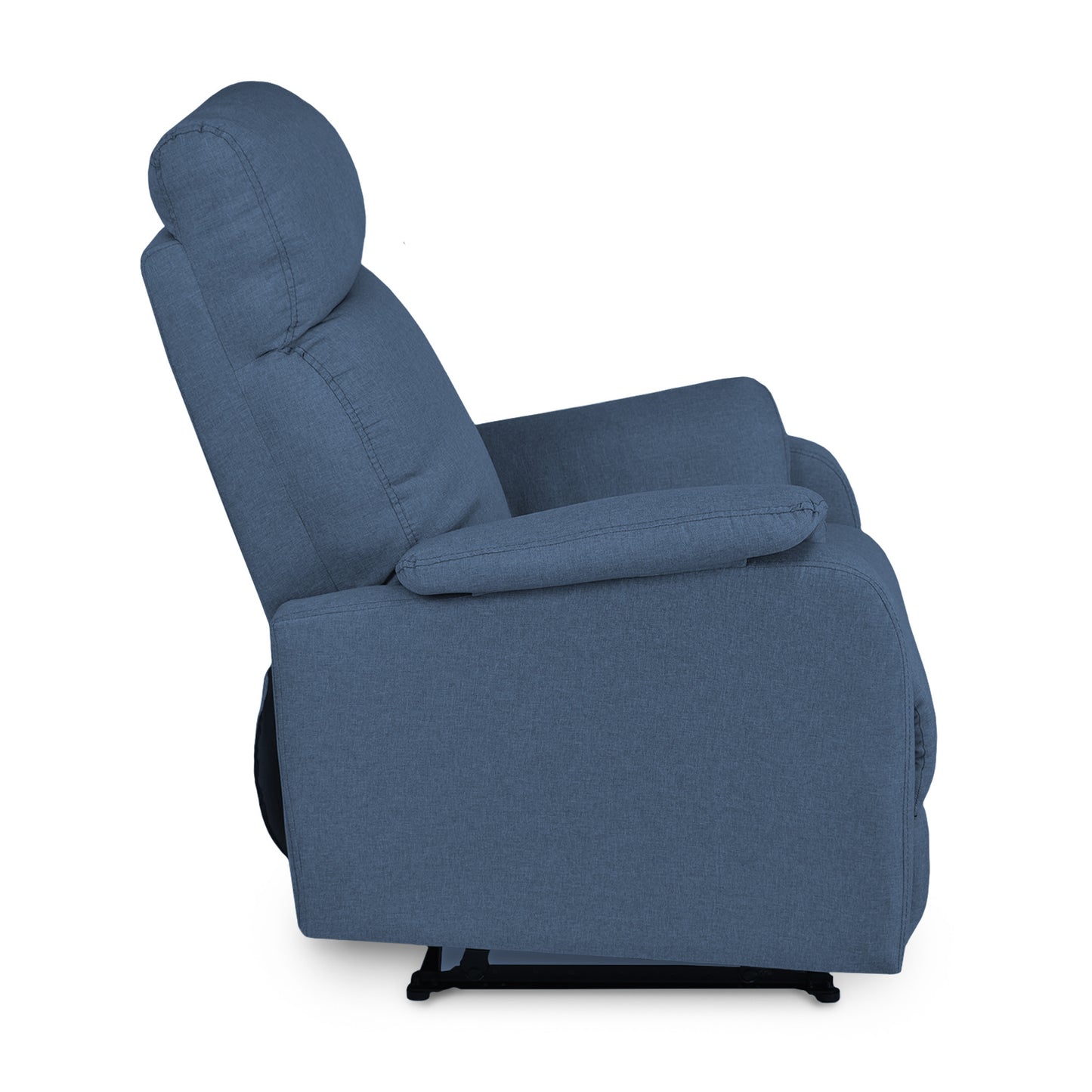 SILLA RECLINABLE VELVET MICROFIBRA AZUL